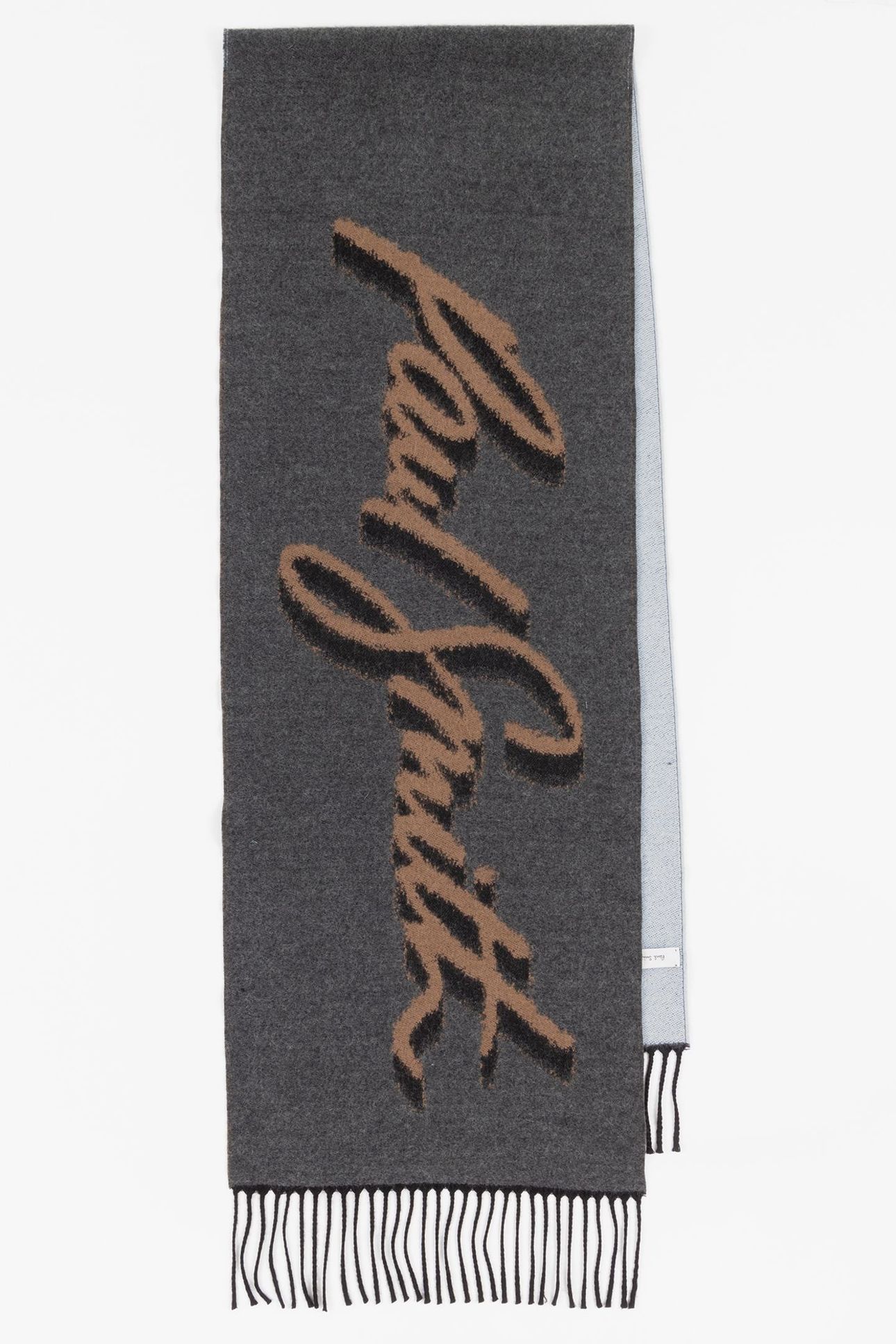 MEN SCARF LOGO COL BLOCK SLATE 1