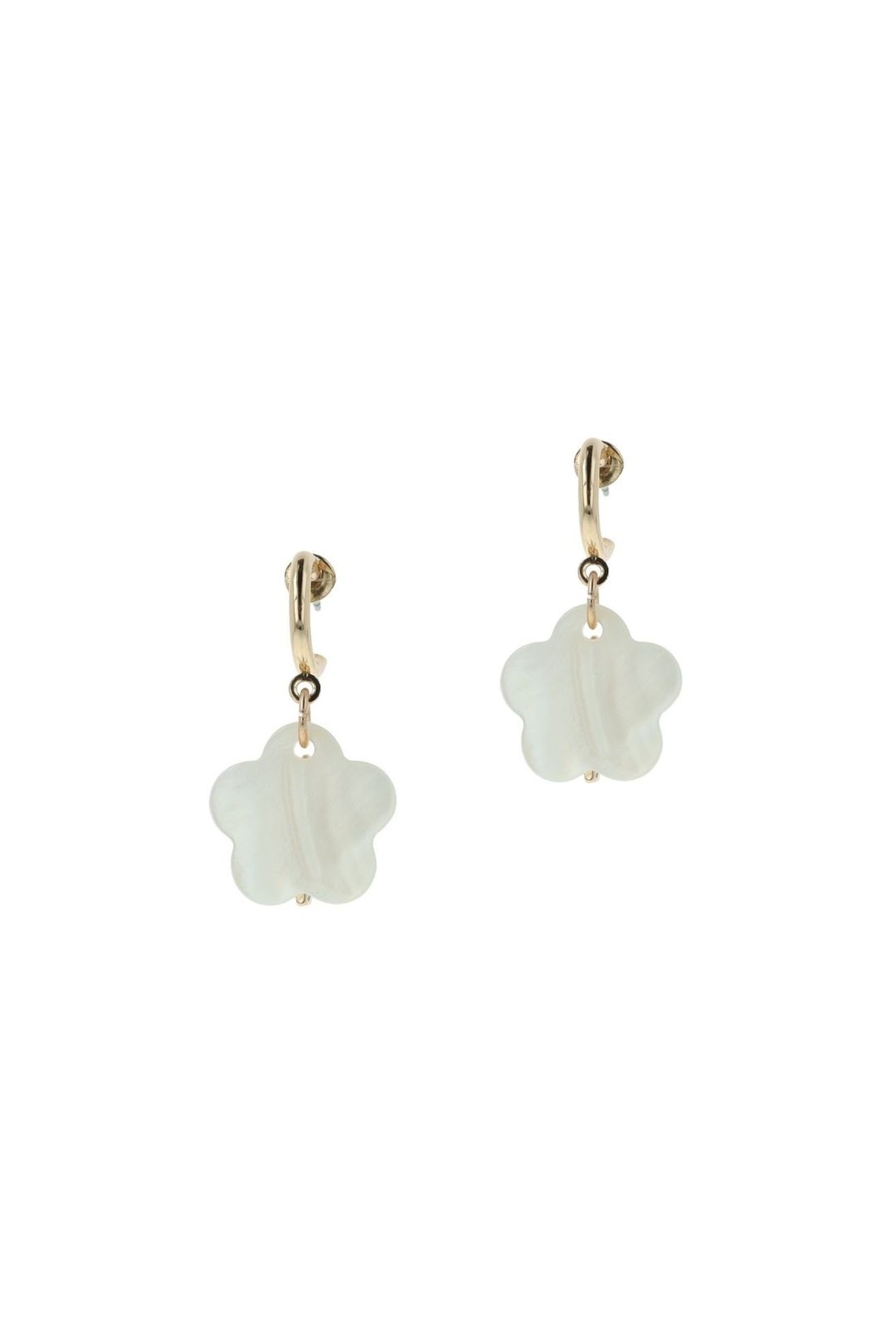 FLOWER SHELL EARRINGS WHITE 2