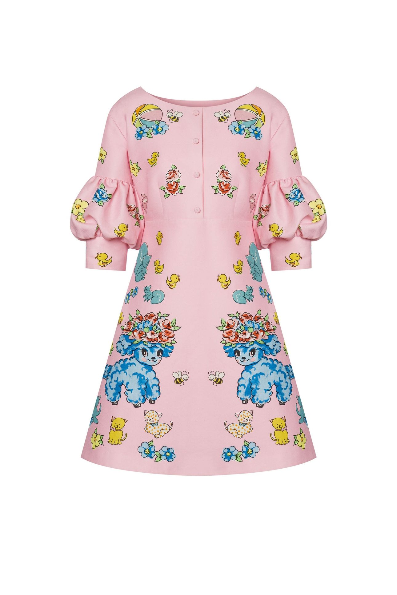 CALICO ANIMALS DUCHESSE DRESS PINK 3