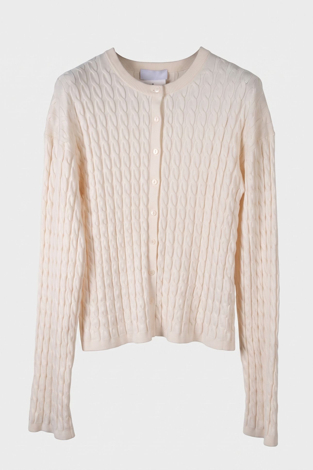 ES OSSI CABLE CARDIGAN WHITE 3