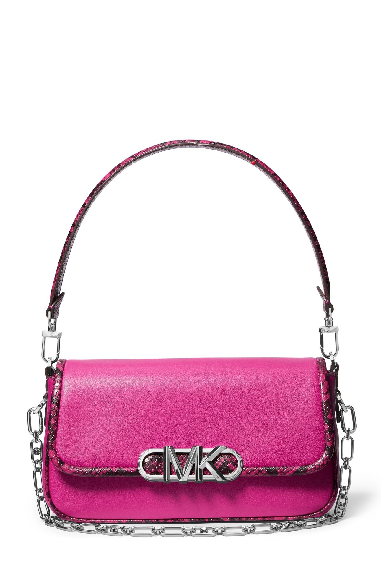 MEDIUM CONVERTIBLE POUCHETTE SHOULDER BAG DEEP FUCHSIA 1