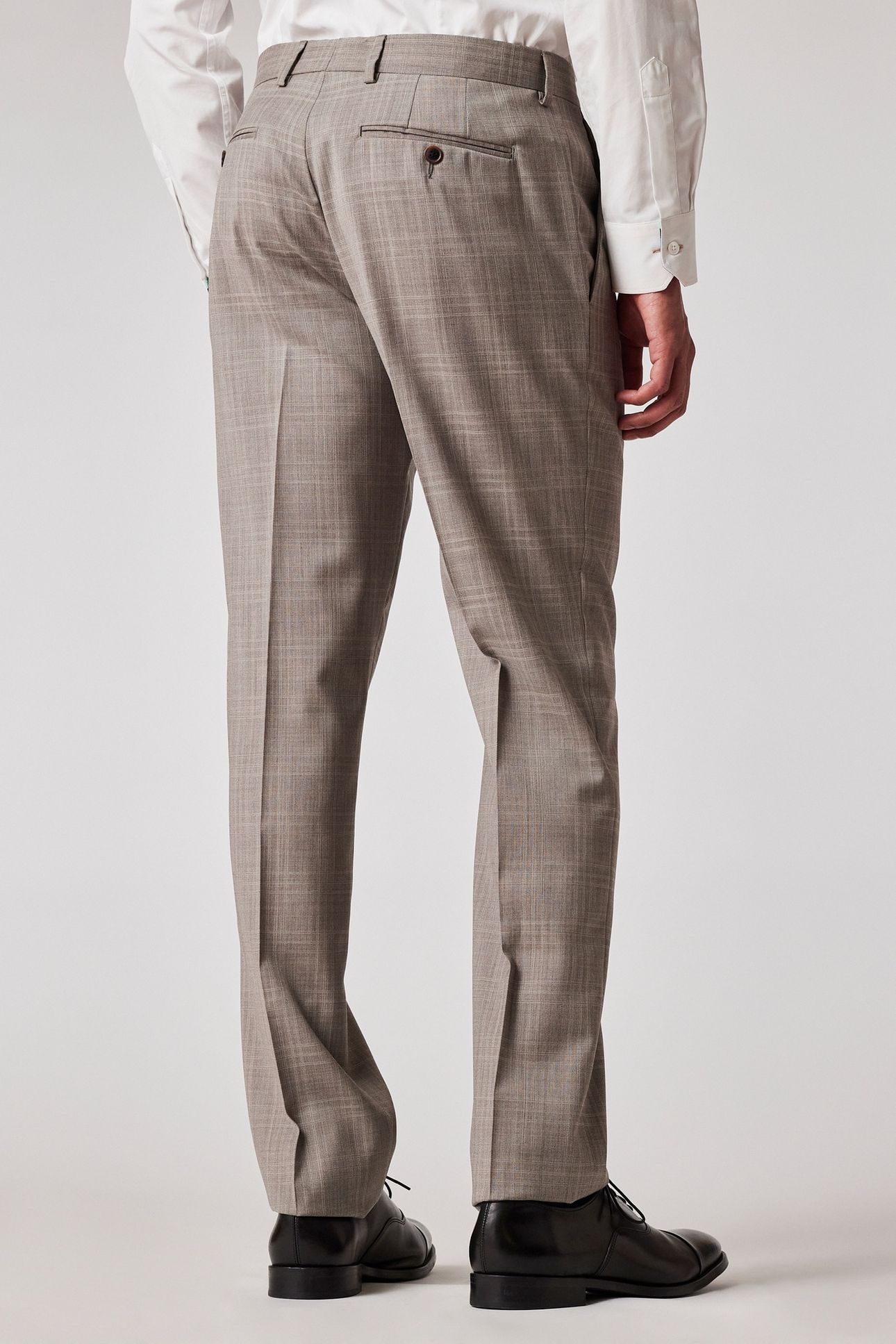 MENS 2 BUTTON SUIT GREY BEIGE 4