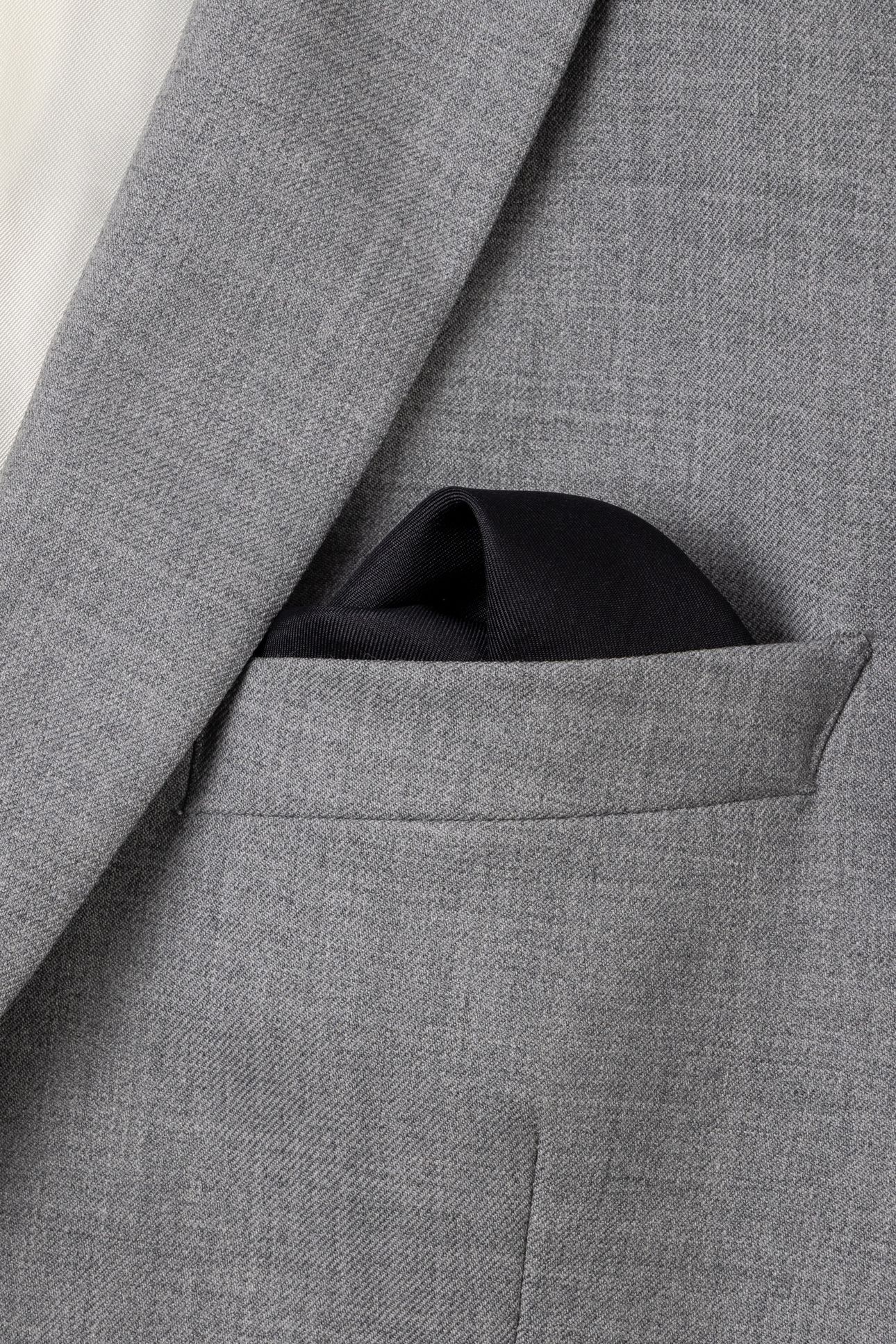 MEN POCKET SQ SIGNTR EDGE BLACK 4