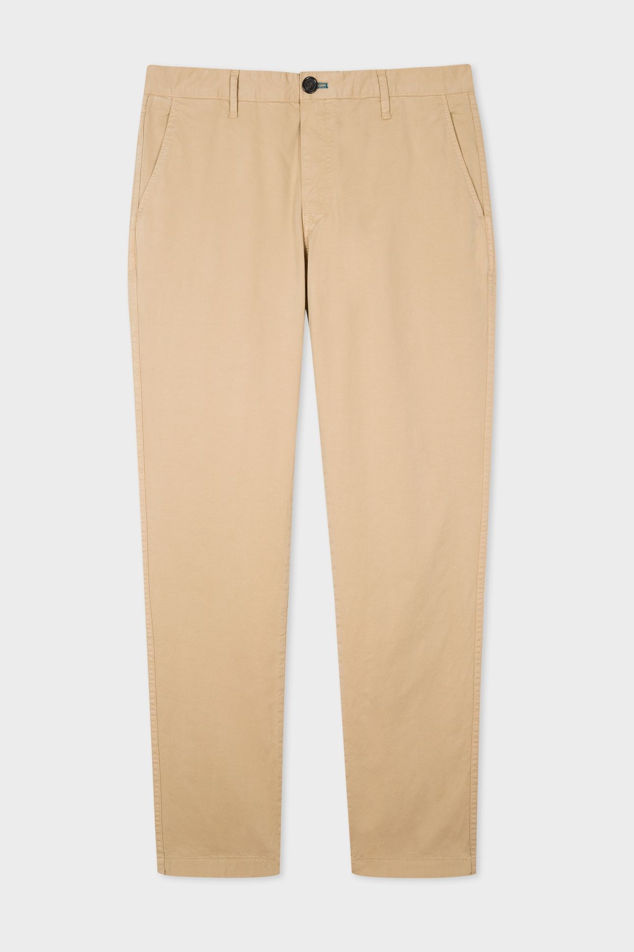MENS SLIM FIT STITCHED CHINO LIGHT BEIGE 1