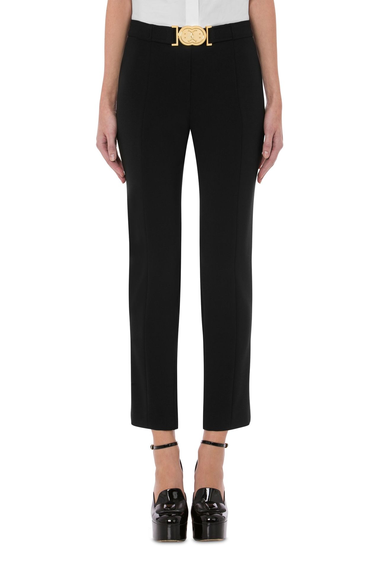 DOUBLE SMILEY® CRÊPE TROUSERS BLACK 1