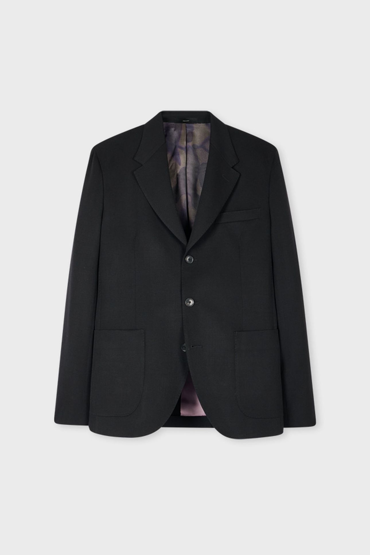 MENS 3 BUTTON JACKET BLACK 1