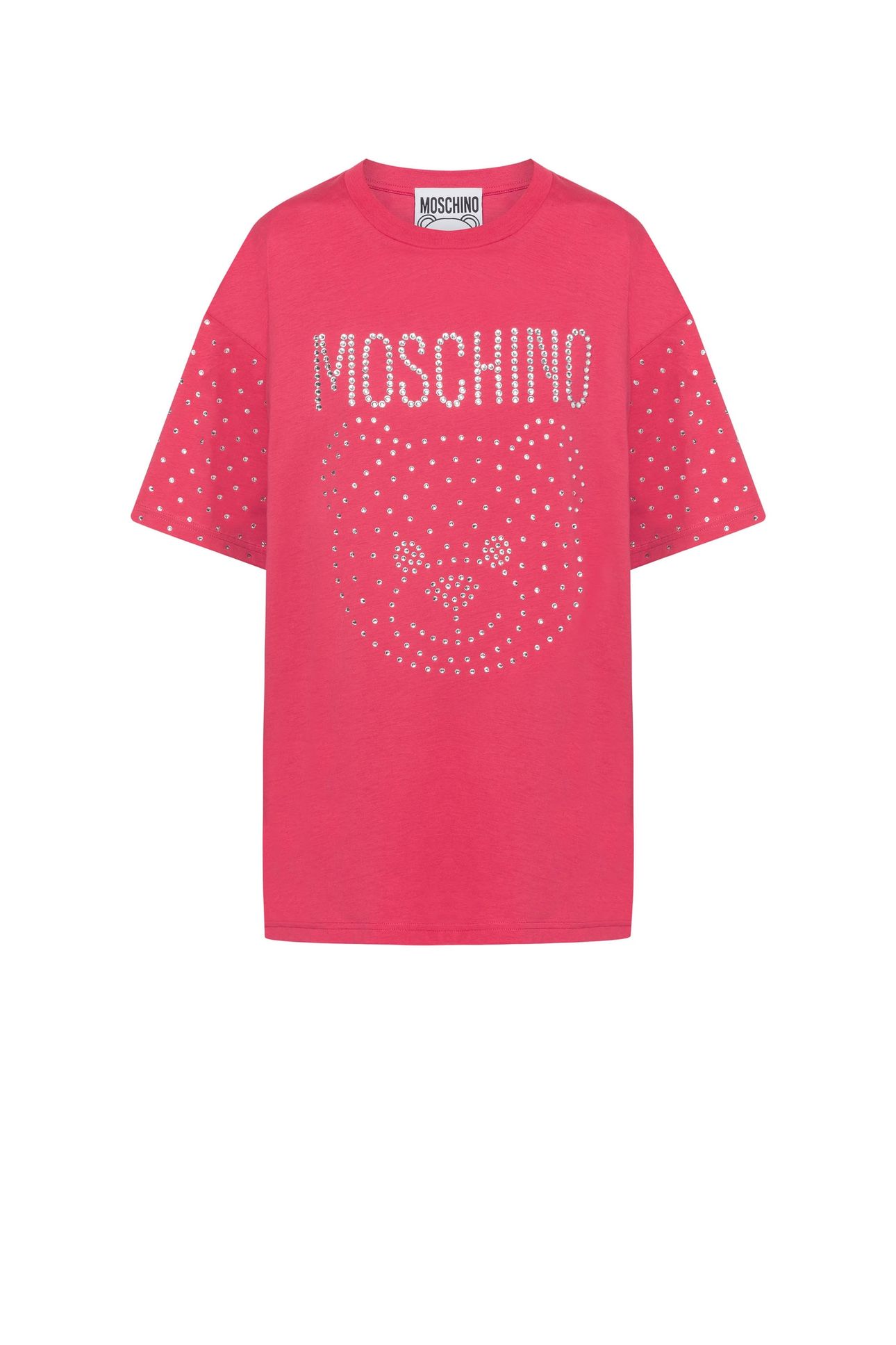 CRYSTAL TEDDY ORGANIC JERSEY T-SHIRT PINK 3
