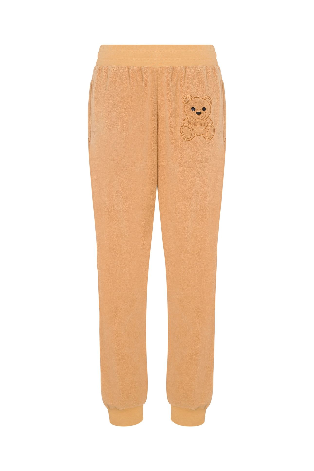 MOSCHINO TEDDY BEAR FLEECE JOGGERS BEIGE 3