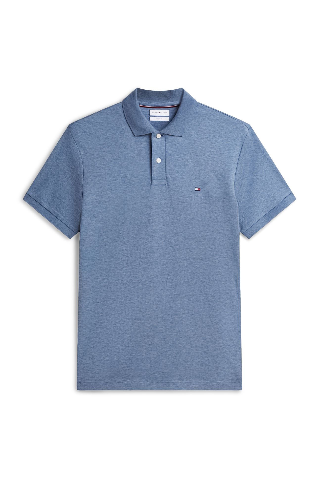LIQUID COTTON REGULAR POLO HEATHERED BLUE 4