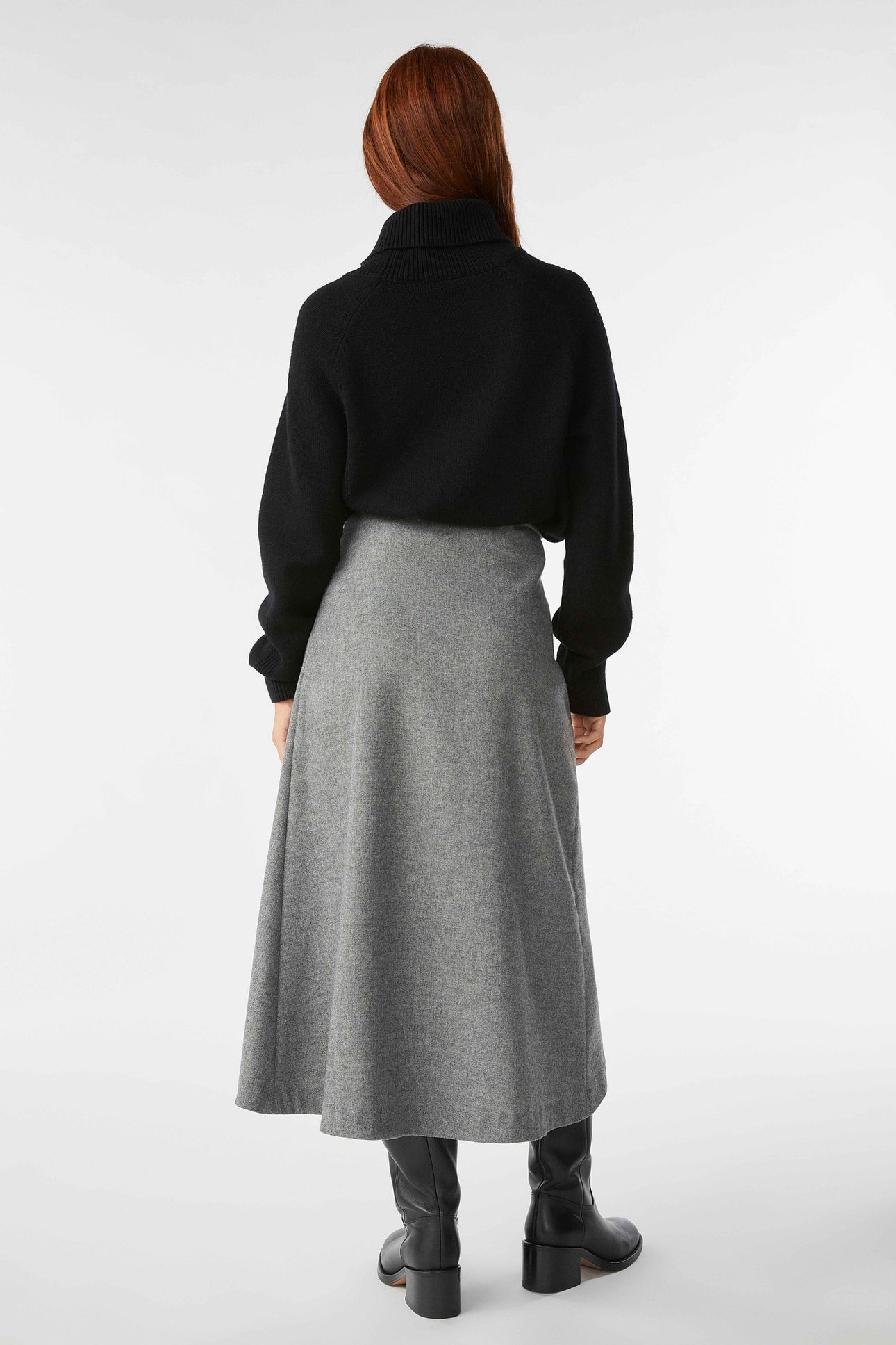 MID-LENGTH SKIRT GRIS 2
