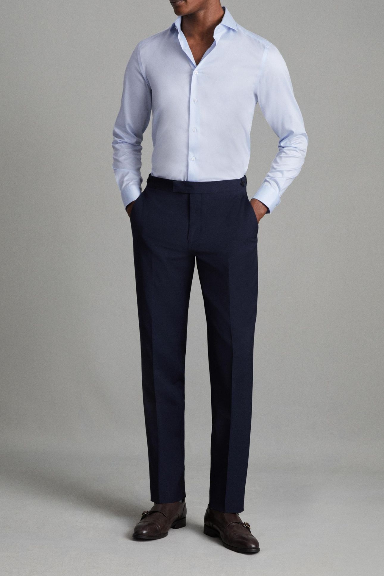 LS TWO FOLD TWILL COTTON SHIRT SOFT BLUE 5