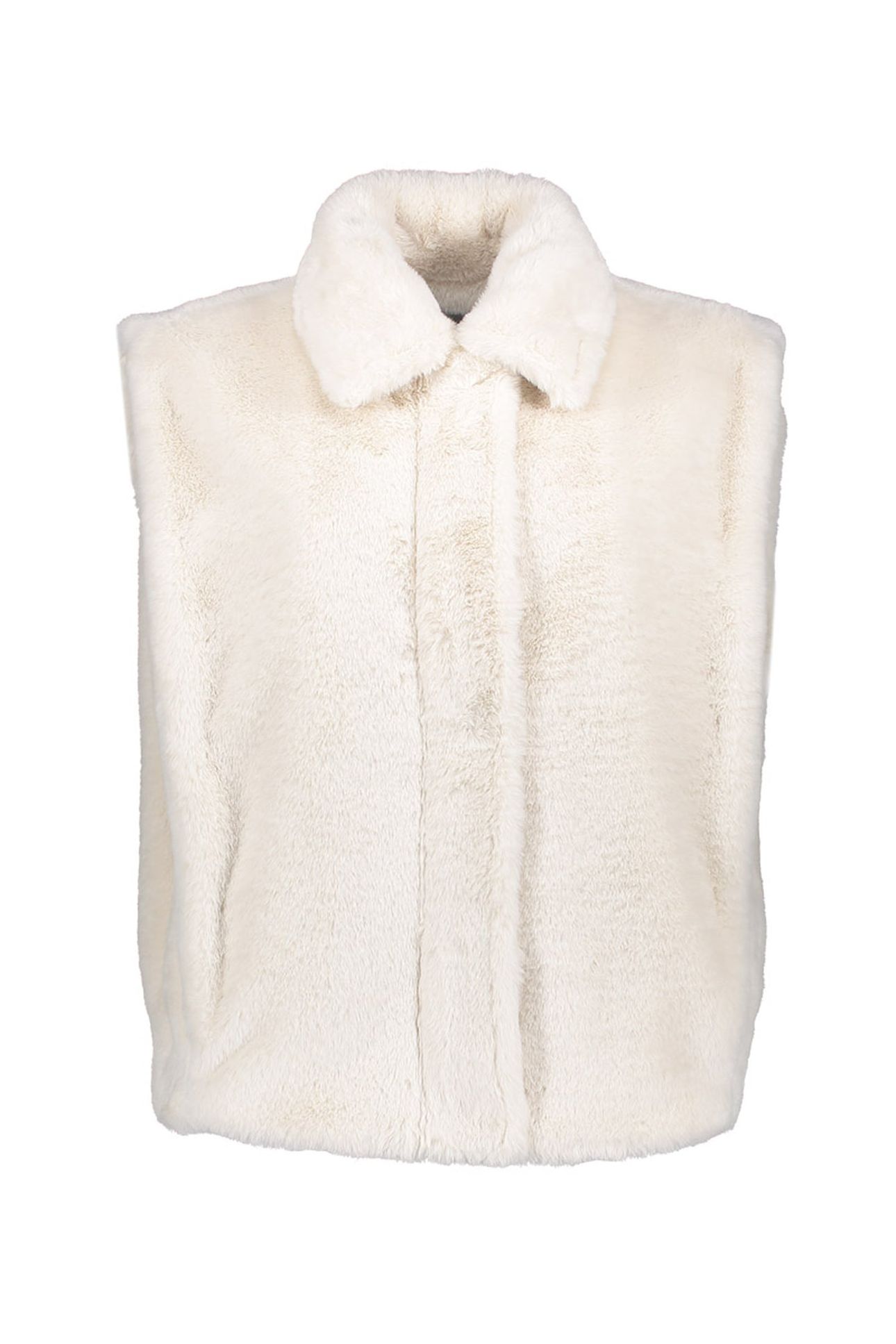 BODYWARMER FAKE FUR OFF-WHITE 1