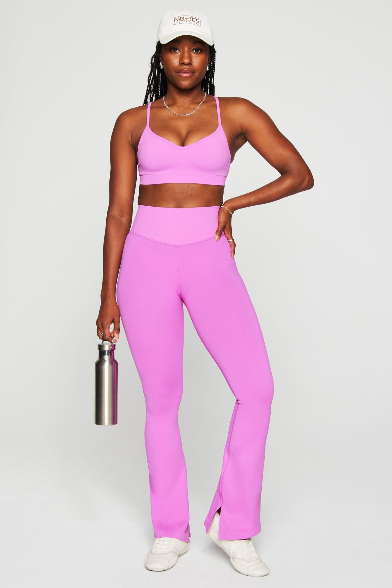 SLEEK SEAMLESS HIGH-WAISTED FLARE PANT ELECTRIC ORCHID 1
