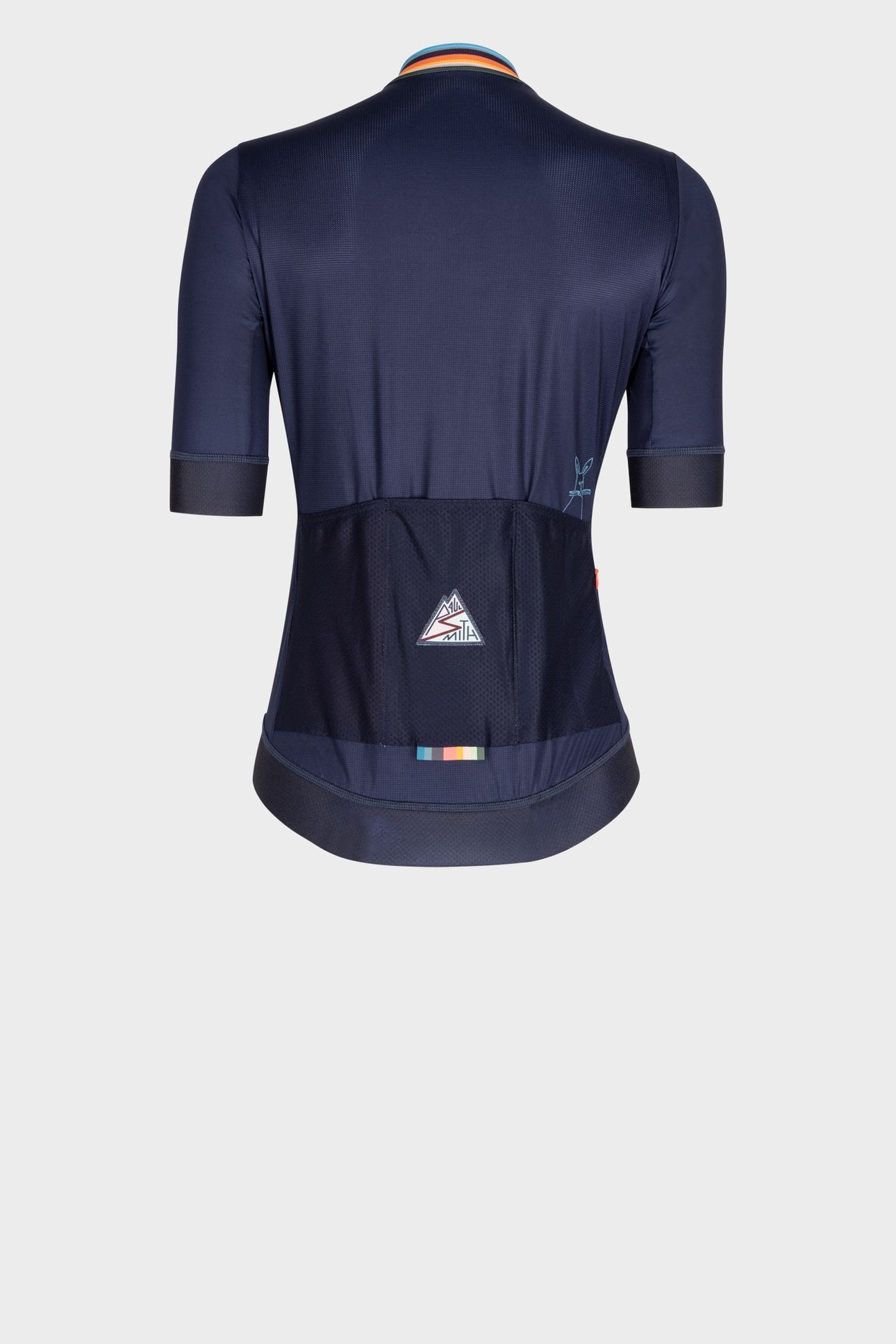 WOMENS CYCLE JERSEY S/S ARTIST STRIPE VERY DARK NAVY 3