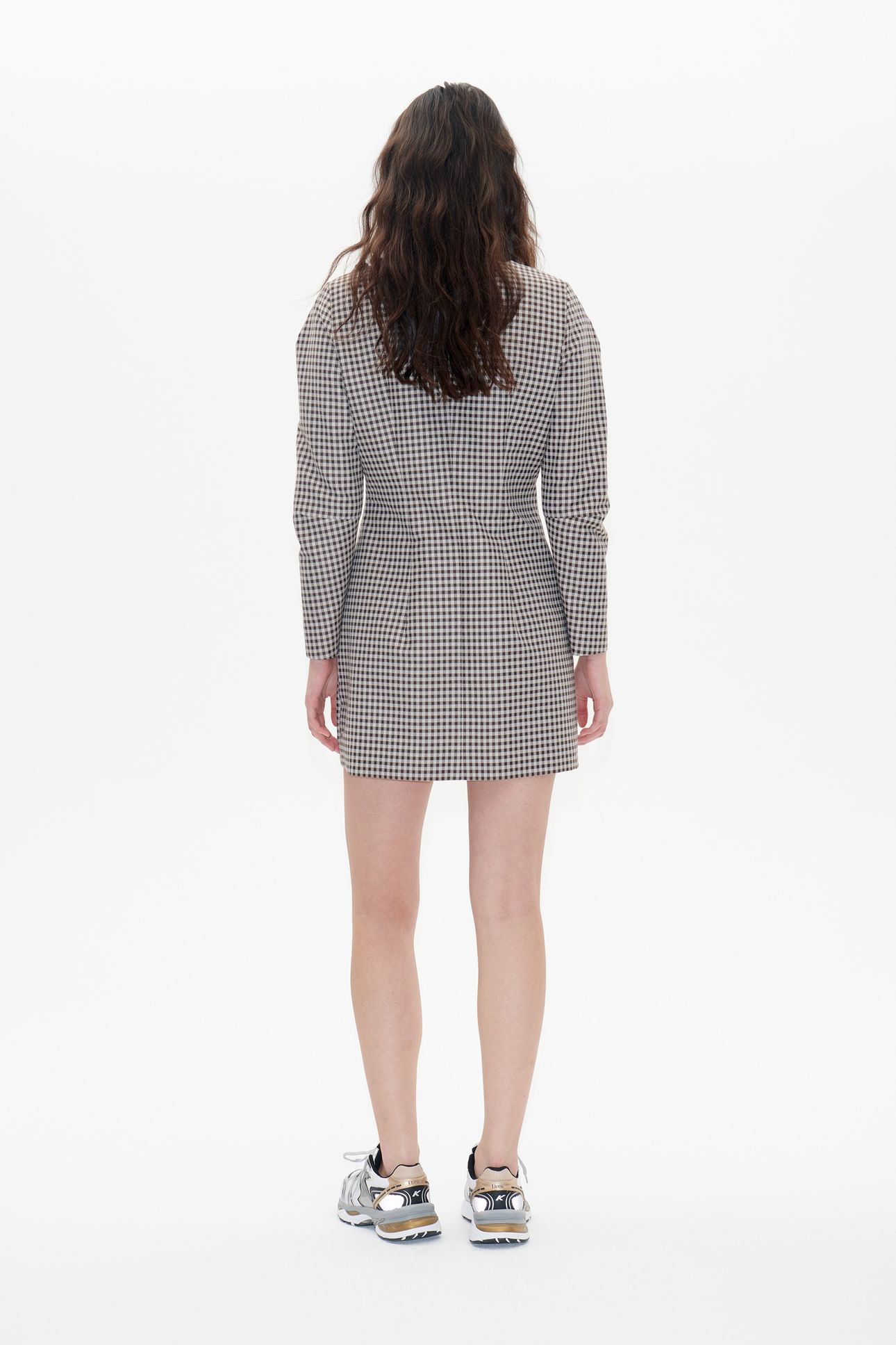AMELIE DRESS CAMEL BAUM CHECK 2