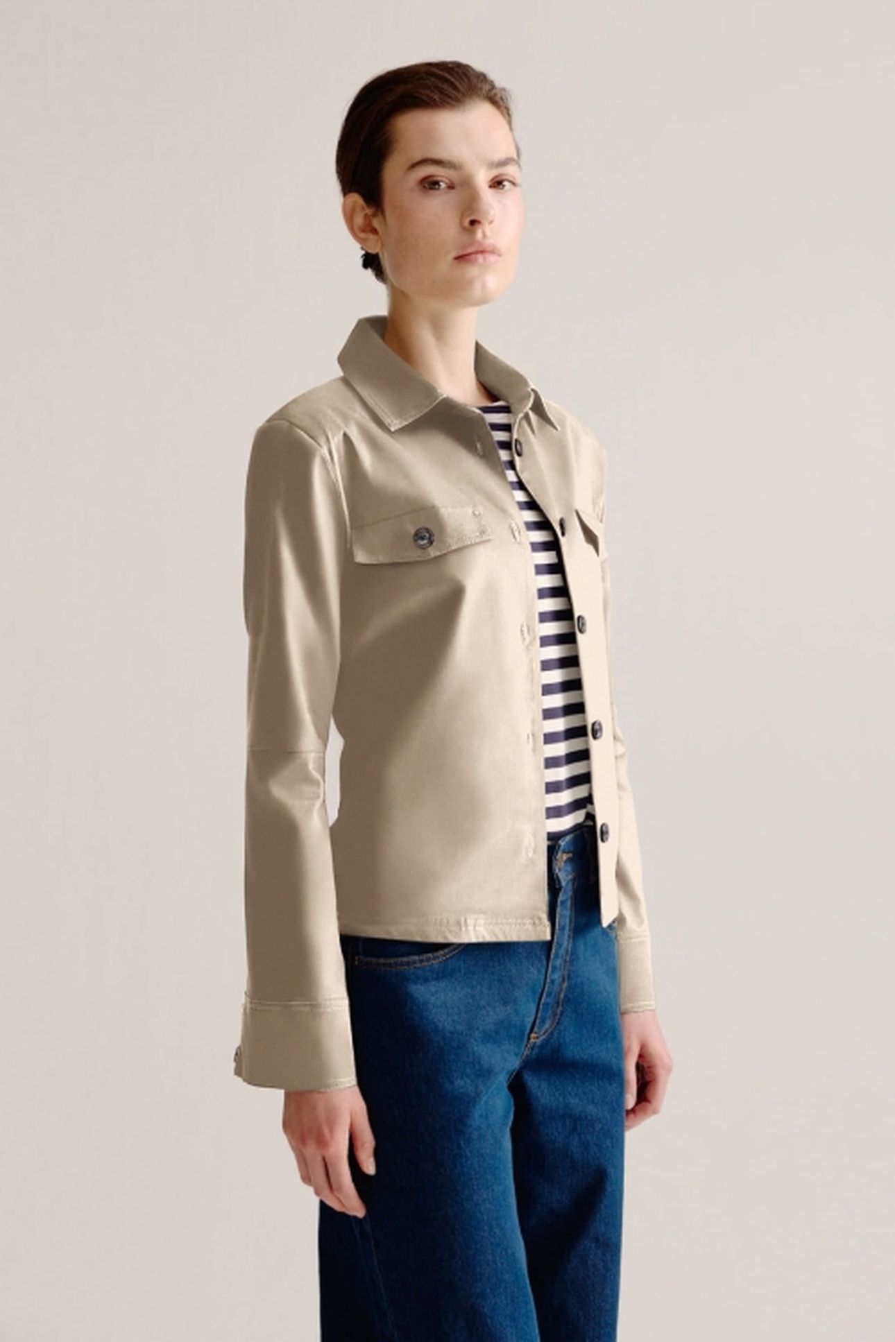 LOBKE JACKET LIGHT KHAKI 1