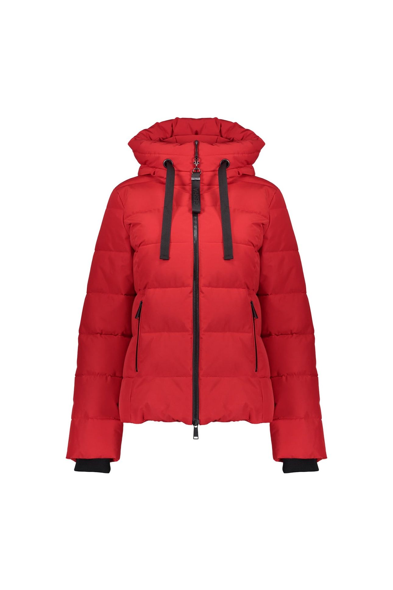 JACKET WITH HOOD SHORT RED 1
