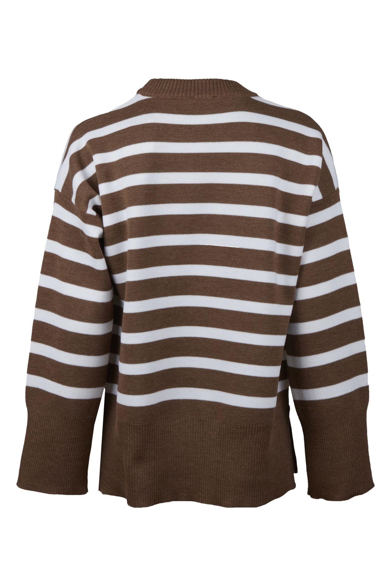 CRYSTAL KNIT JUMPER LIGHT BROWN STRIPE 2