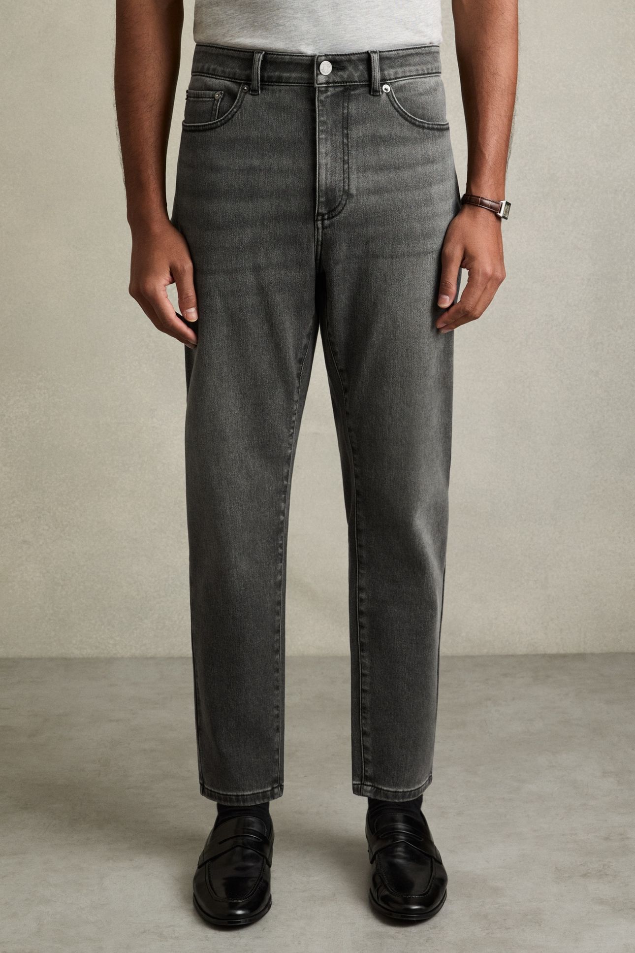 CROPPED RELAXED FIT JEAN WASHED BLACK 1