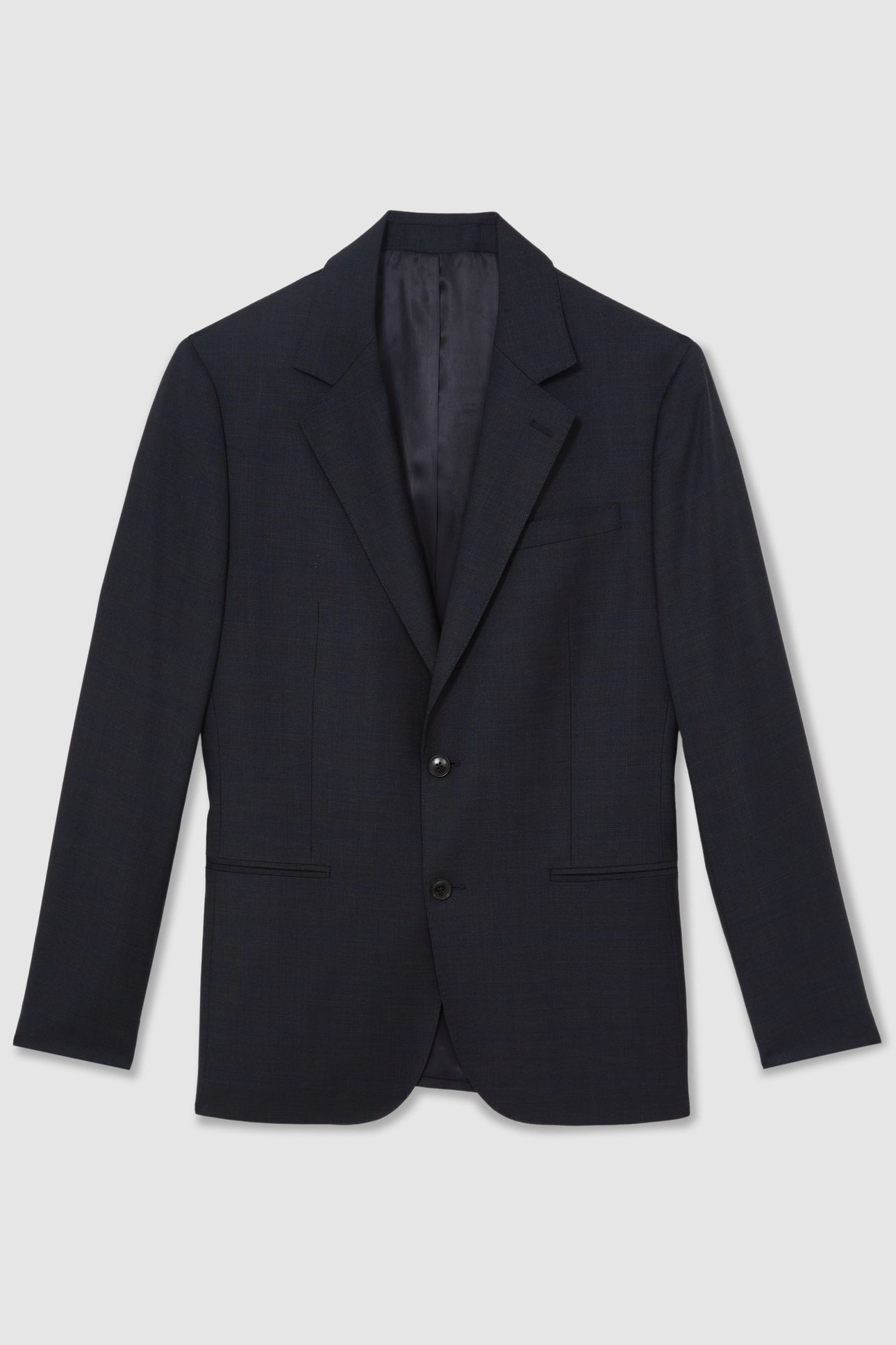 SB 2B NOTCH PRINCE OF WALES CHECK BLAZER NAVY 4