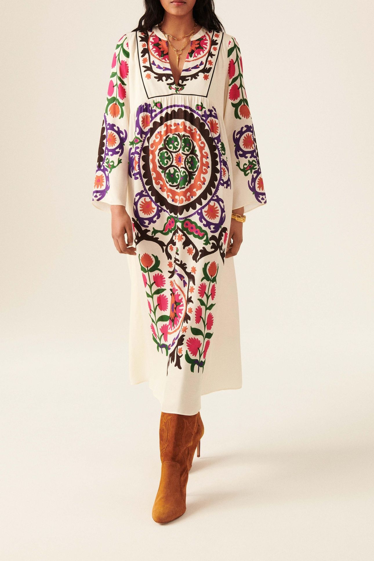 MID-LENGTH DRESS ECRU 5