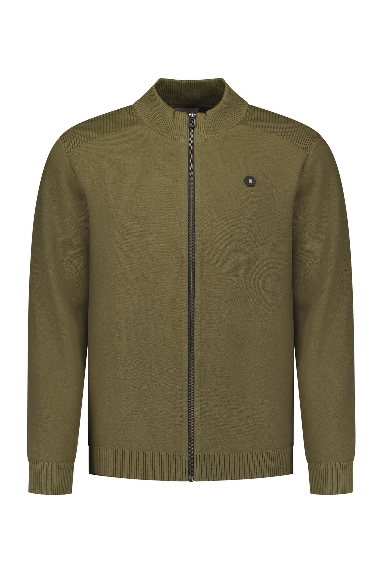 PULLOVER FULL ZIP SHOULDER DETAIL MOSS 3
