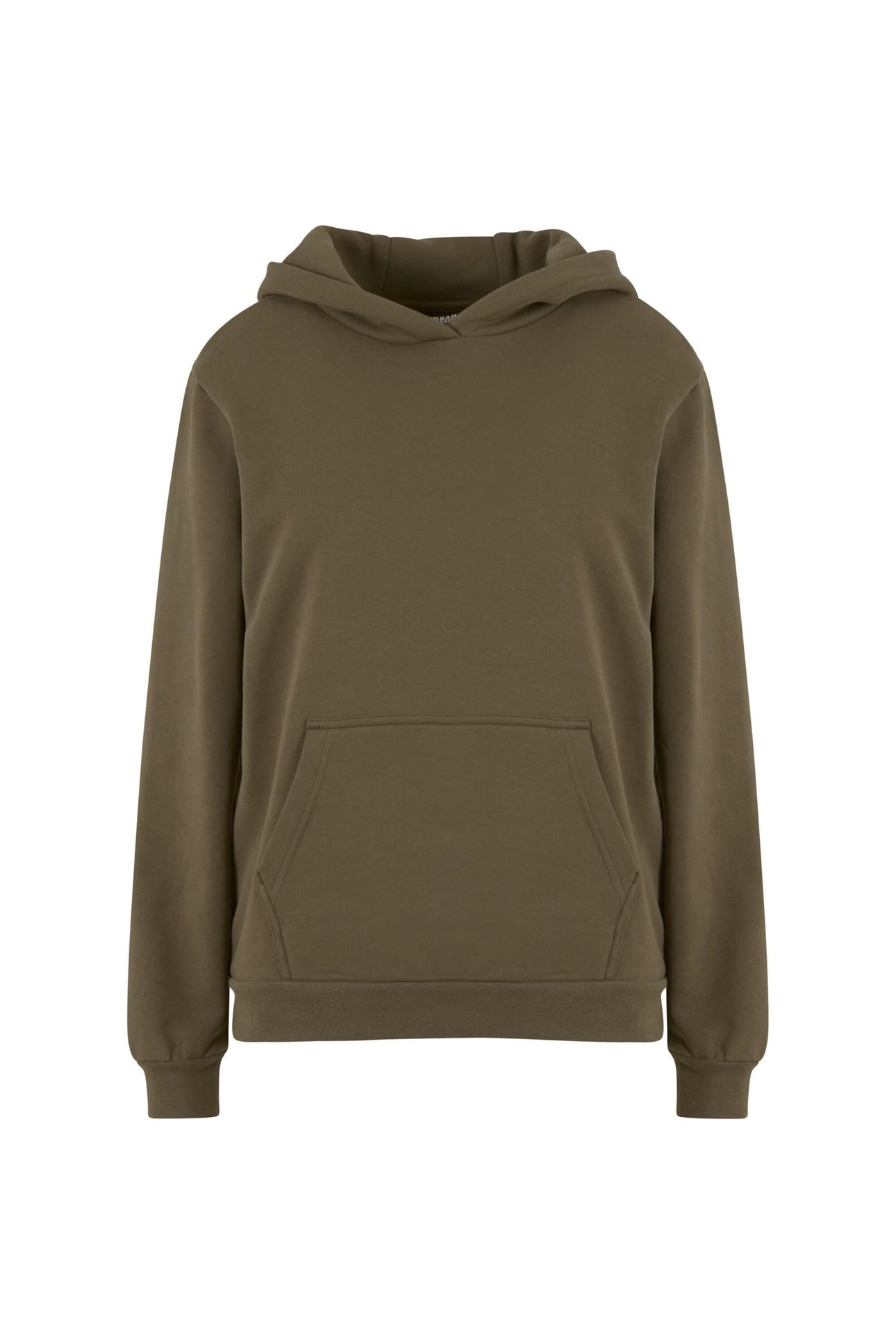 LADIES LOOSE BRUSHED FLEECE HOODY OLIVE 3