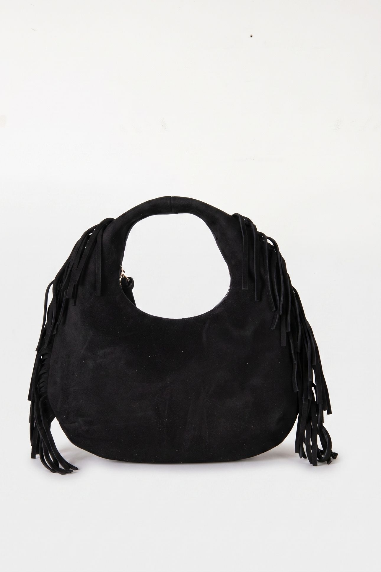 S SMALL ADELICE FRINGED BLACK 3