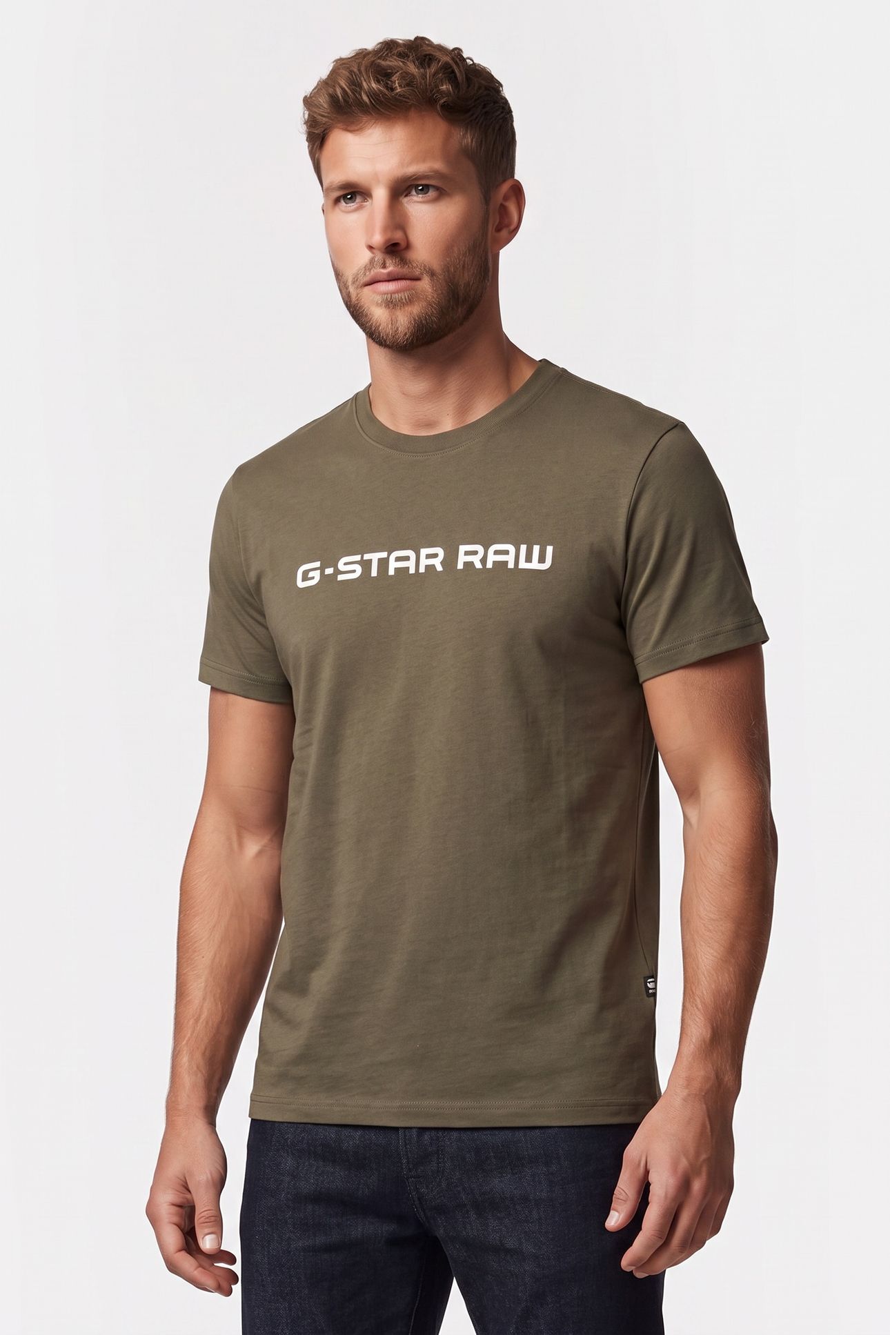 G-STAR RAW SLIM T-SHIRT SHADOW OLIVE 1