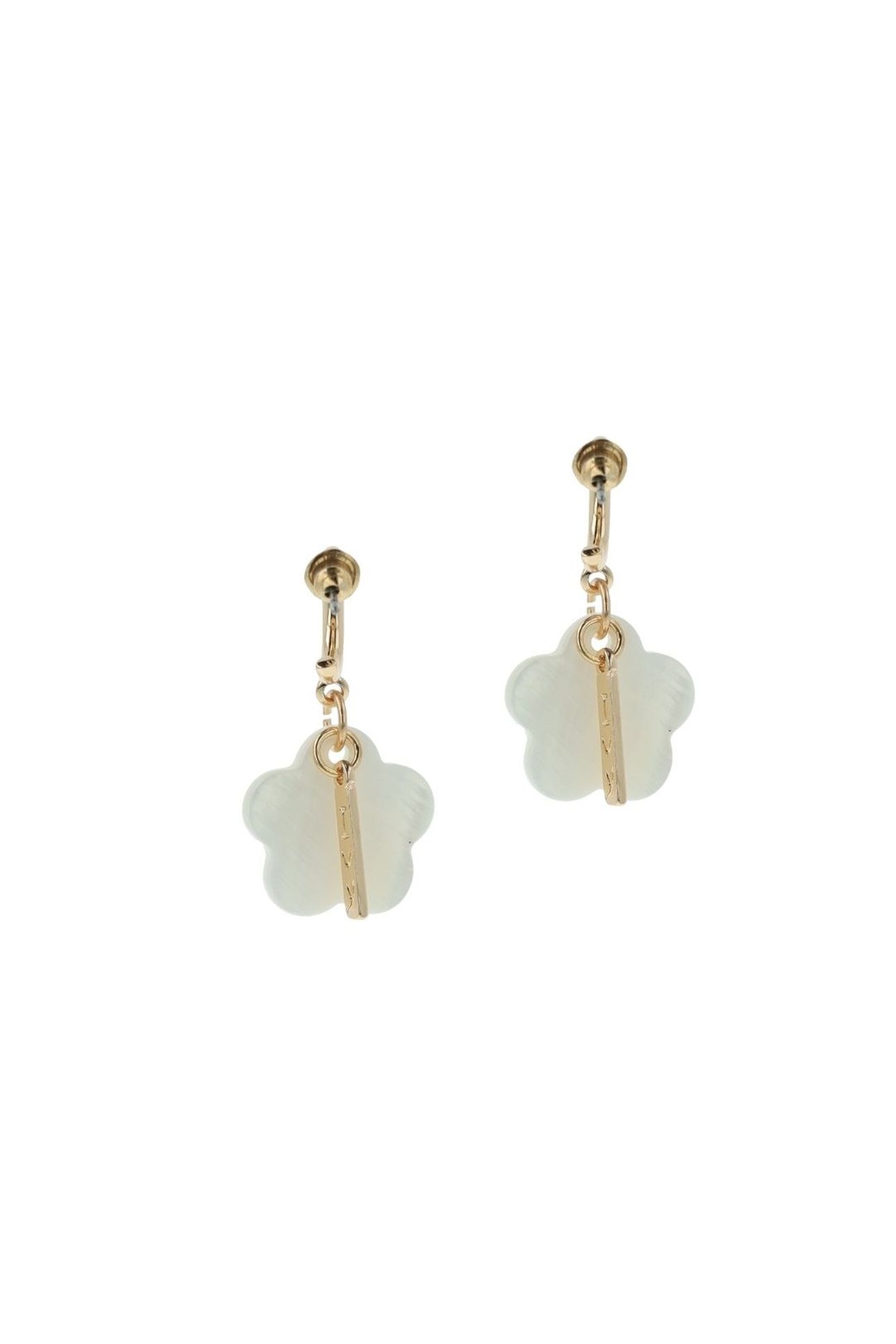 FLOWER SHELL EARRINGS WHITE 1