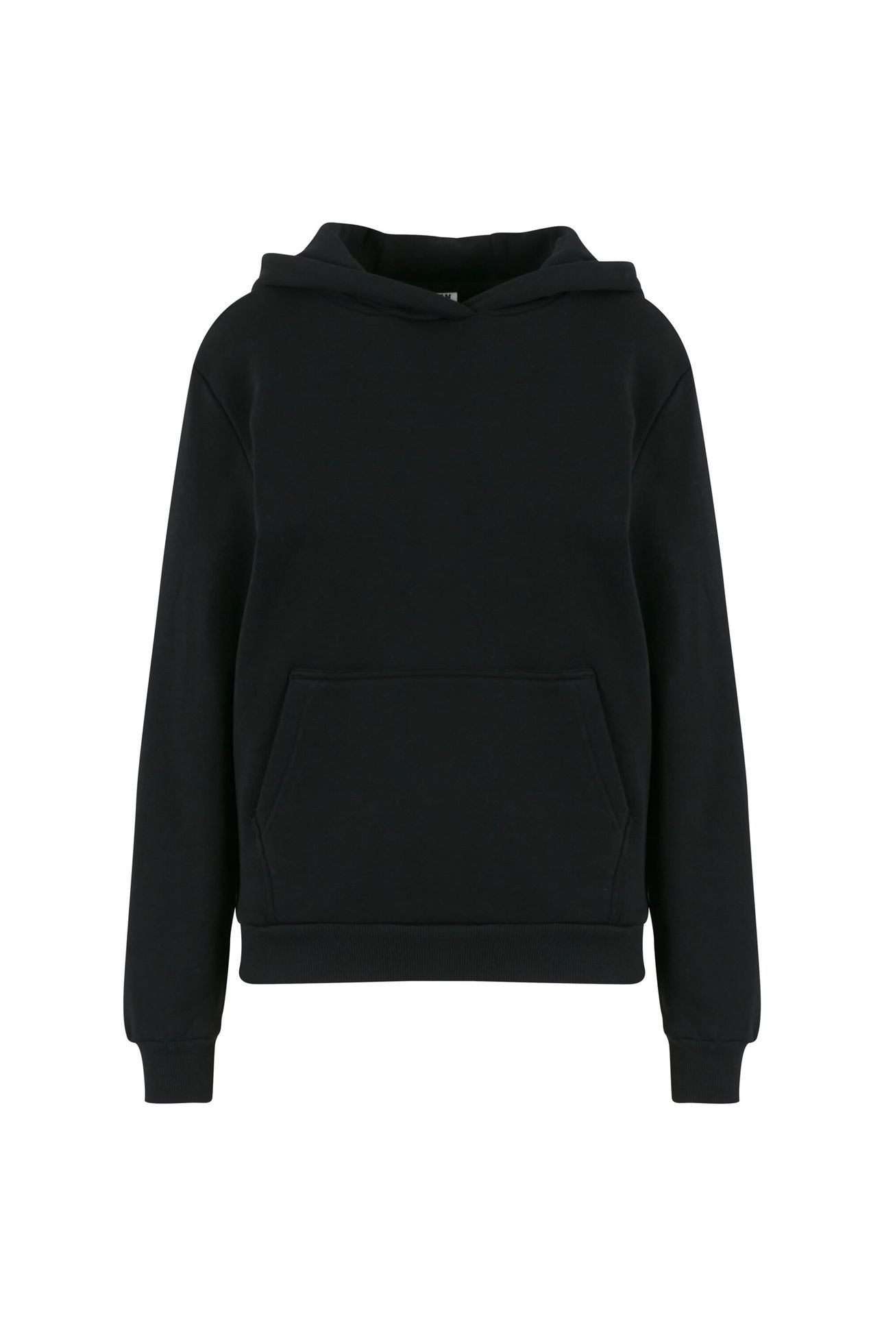 LADIES ESSENTIALS LOOSE BRUSHED FLEECE HOODY BLACK 3