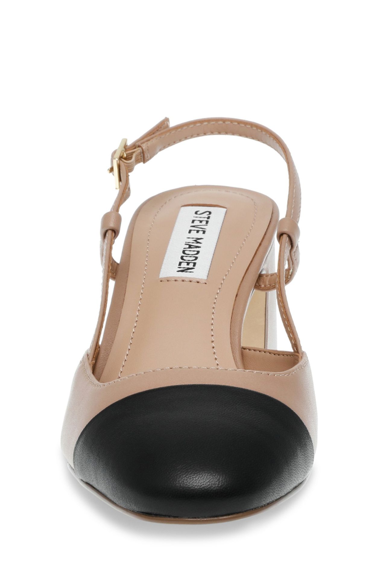 ZEINA PUMPS TAN/BLACK LEATHER 4