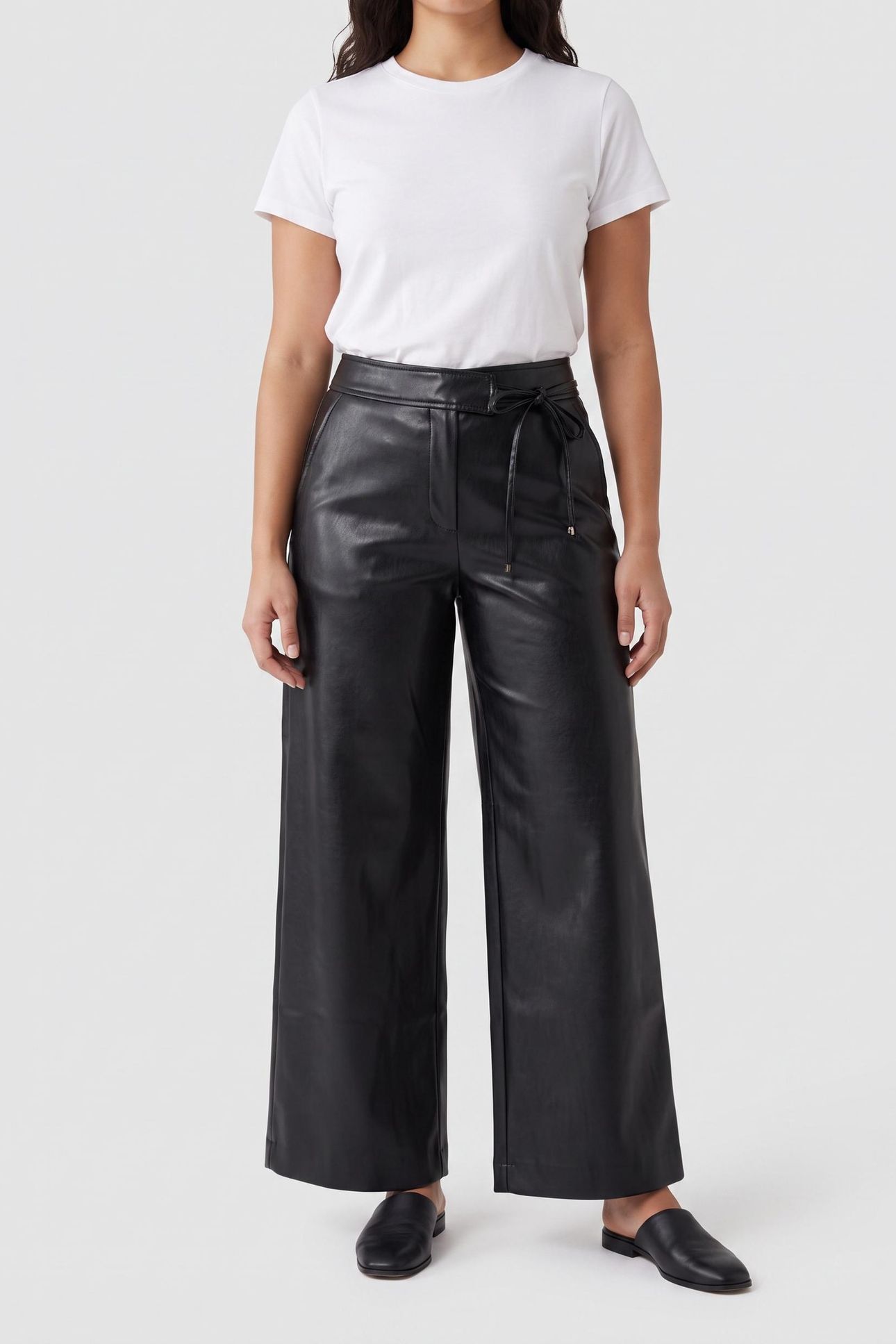 GLADYS WIDE LEG PANT JET BLACK A996 1