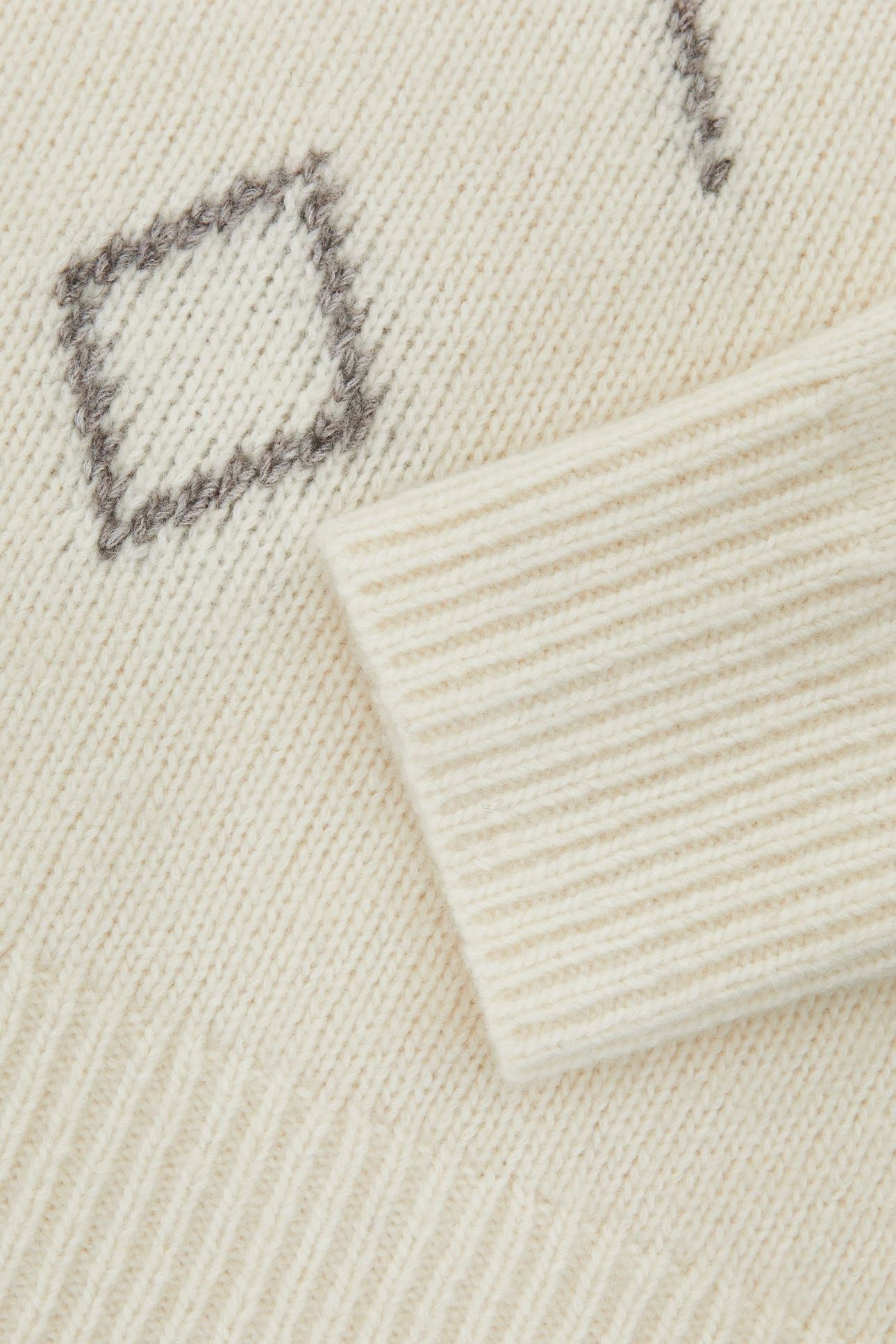 PATTERN KNIT CREAM/TAUPE BROWN 6