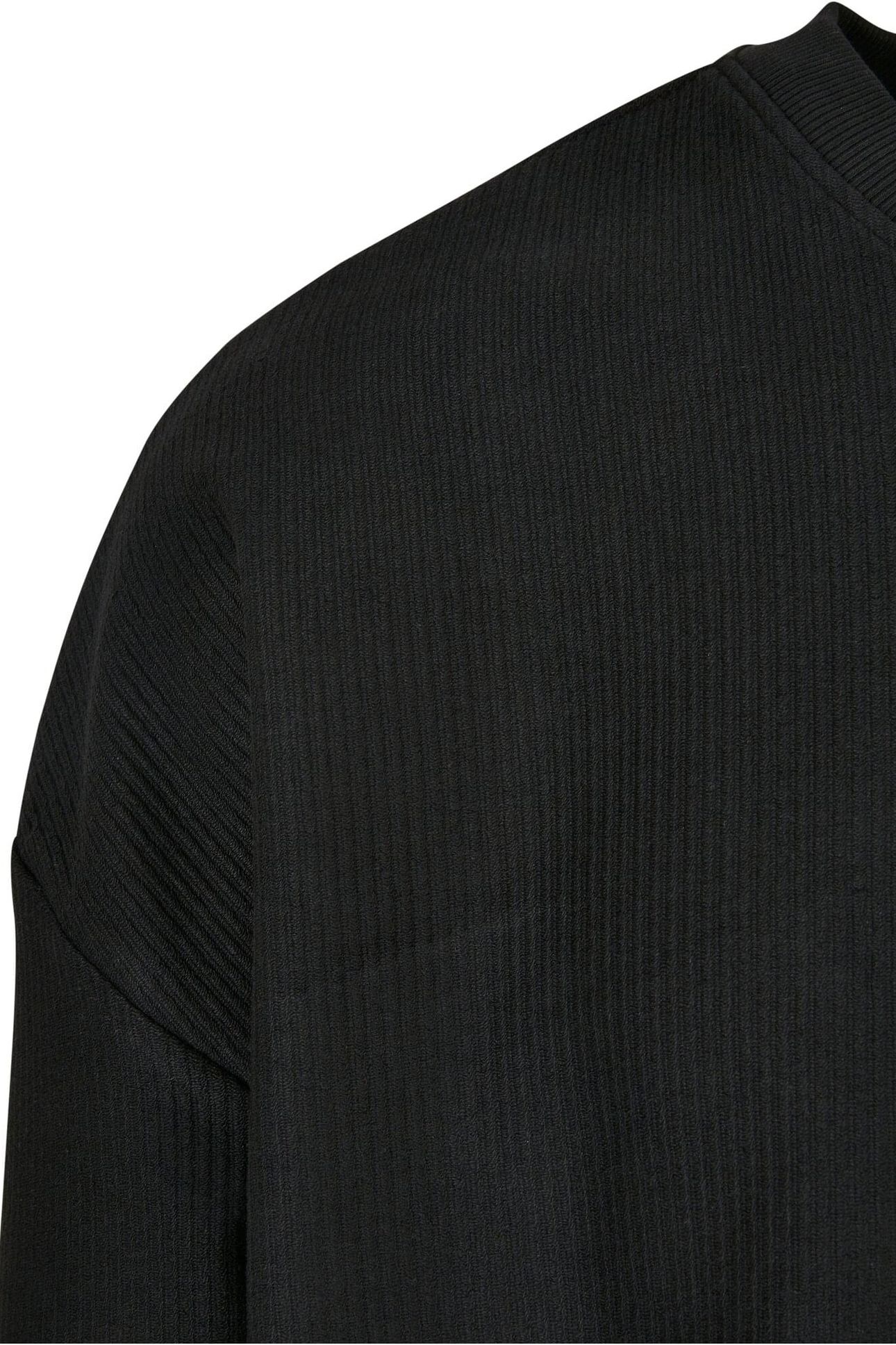 RIB TERRY BOXY CREW BLACK 10
