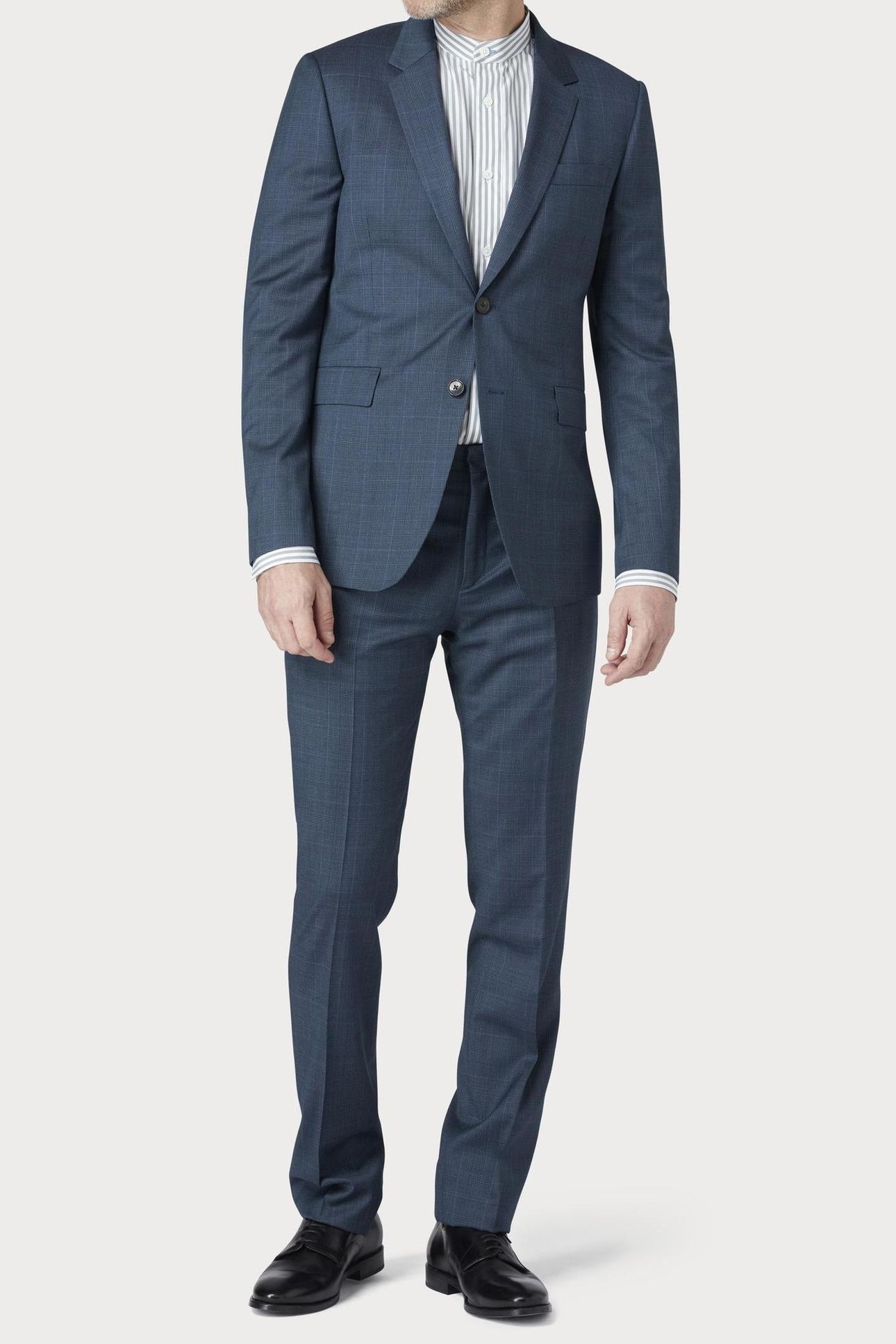MENS SLIM FIT 2 BUTTON SUIT PETROL GREEN 1