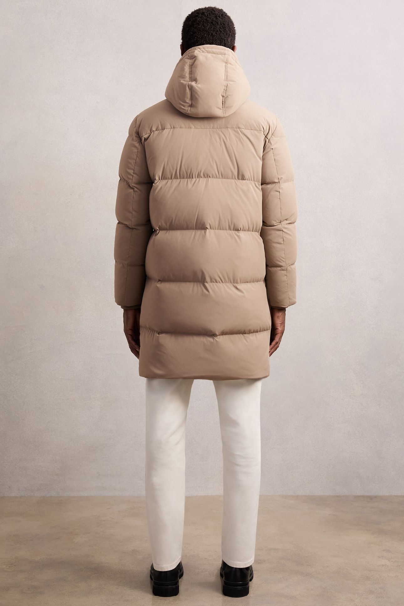 LS LONGLINE QUILTED ZIP THROUGH PUFFER JACKET LIGHT CAMEL BR 2