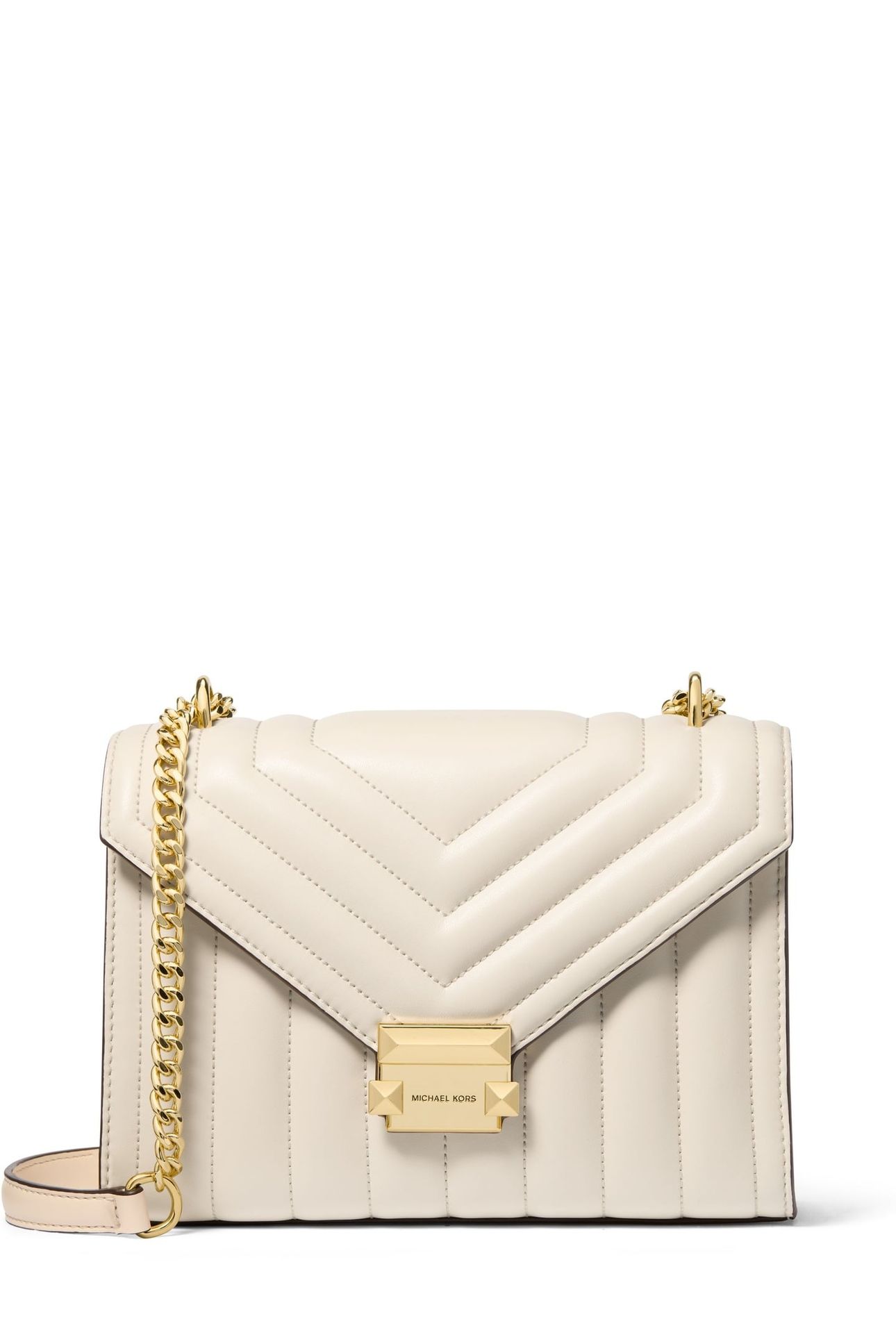 MEDIUM FLAP CHAIN SHOULDER BAG CREAM 1