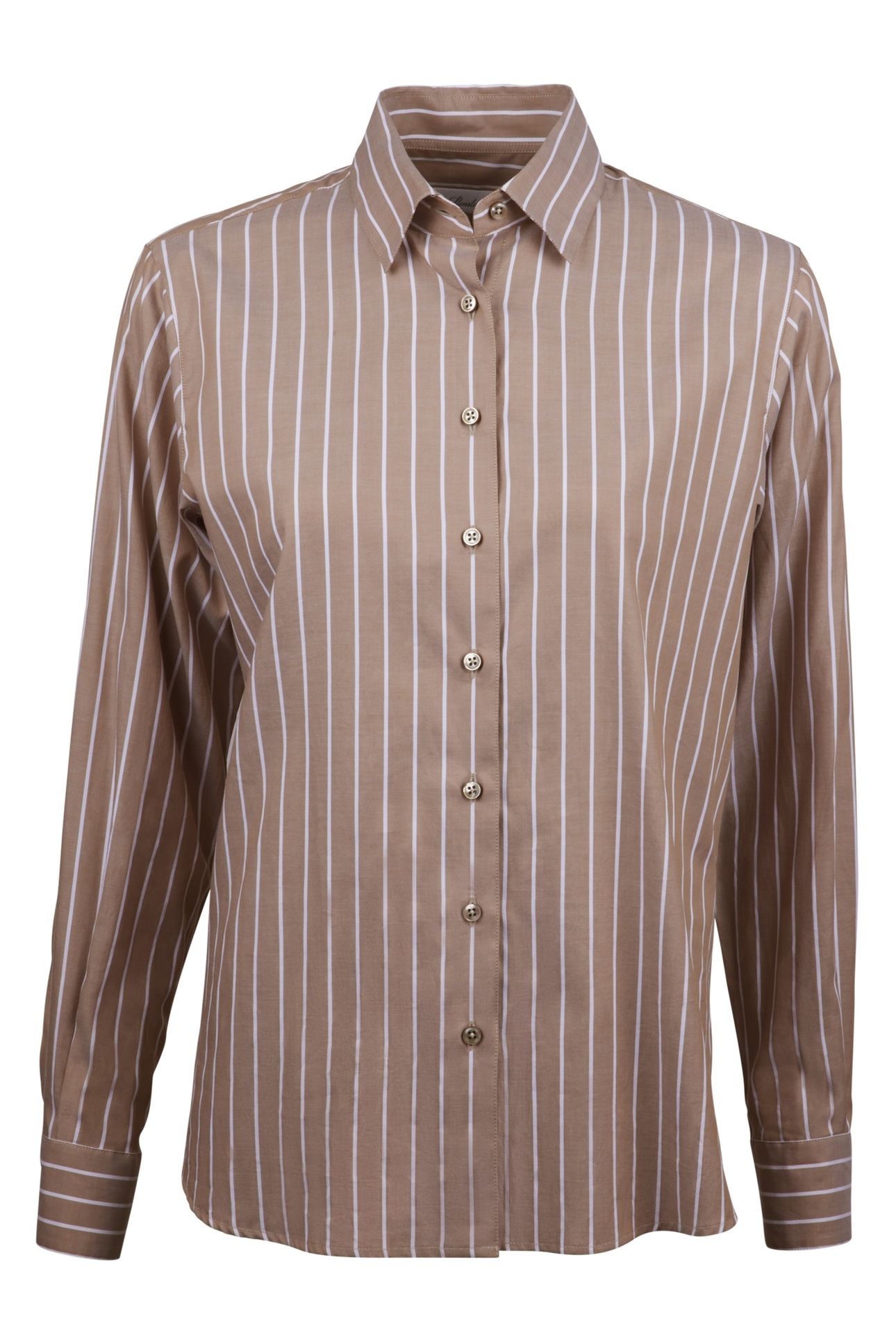 SIRI SHIRT LIGHT BROWN STRIPE 1