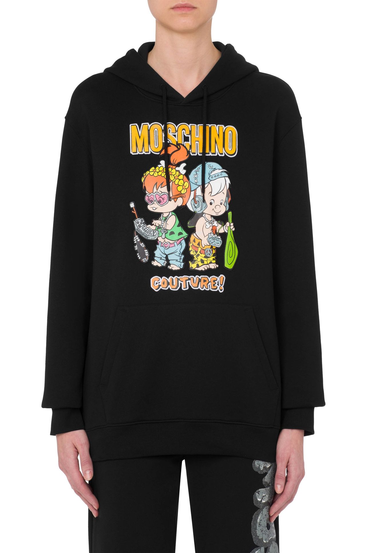 MOSCHINO X THE FLINTSTONES™ HOODIE BLACK 1