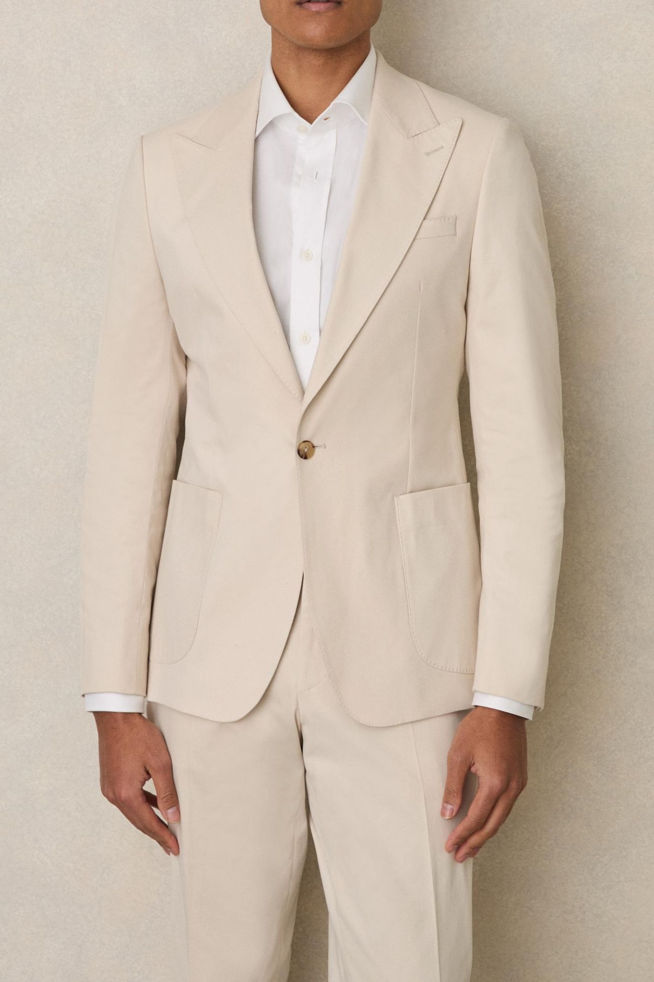 SB 1B PEAK COTTON BLAZER STONE 2