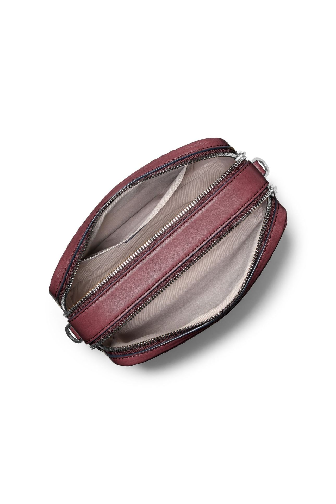 MEDIUM DOUBLE ZIP CHAIN CAMERA CROSSBODY OXBLOOD 3