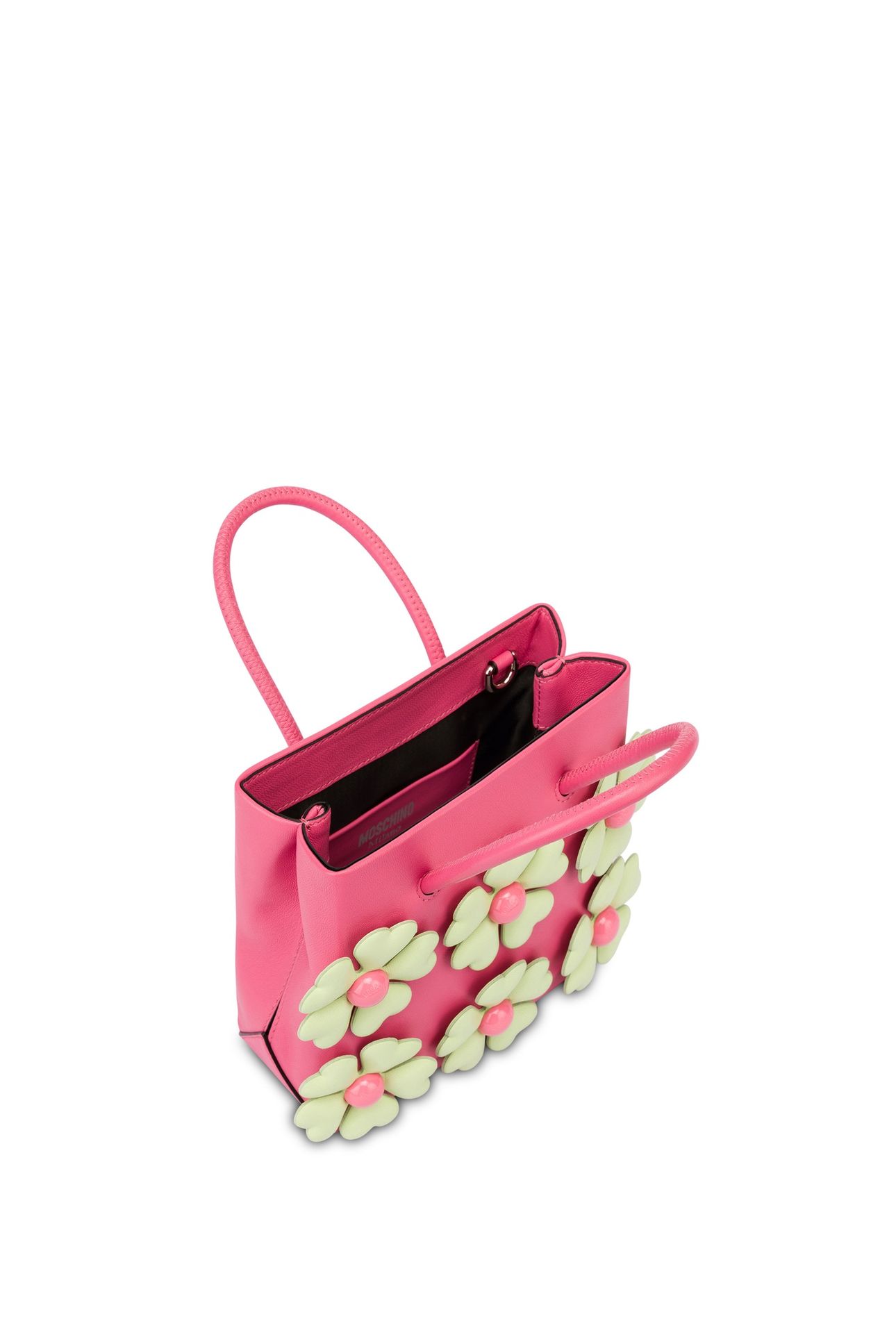 HEART FLOWERS SMALL HANDBAG PINK 4