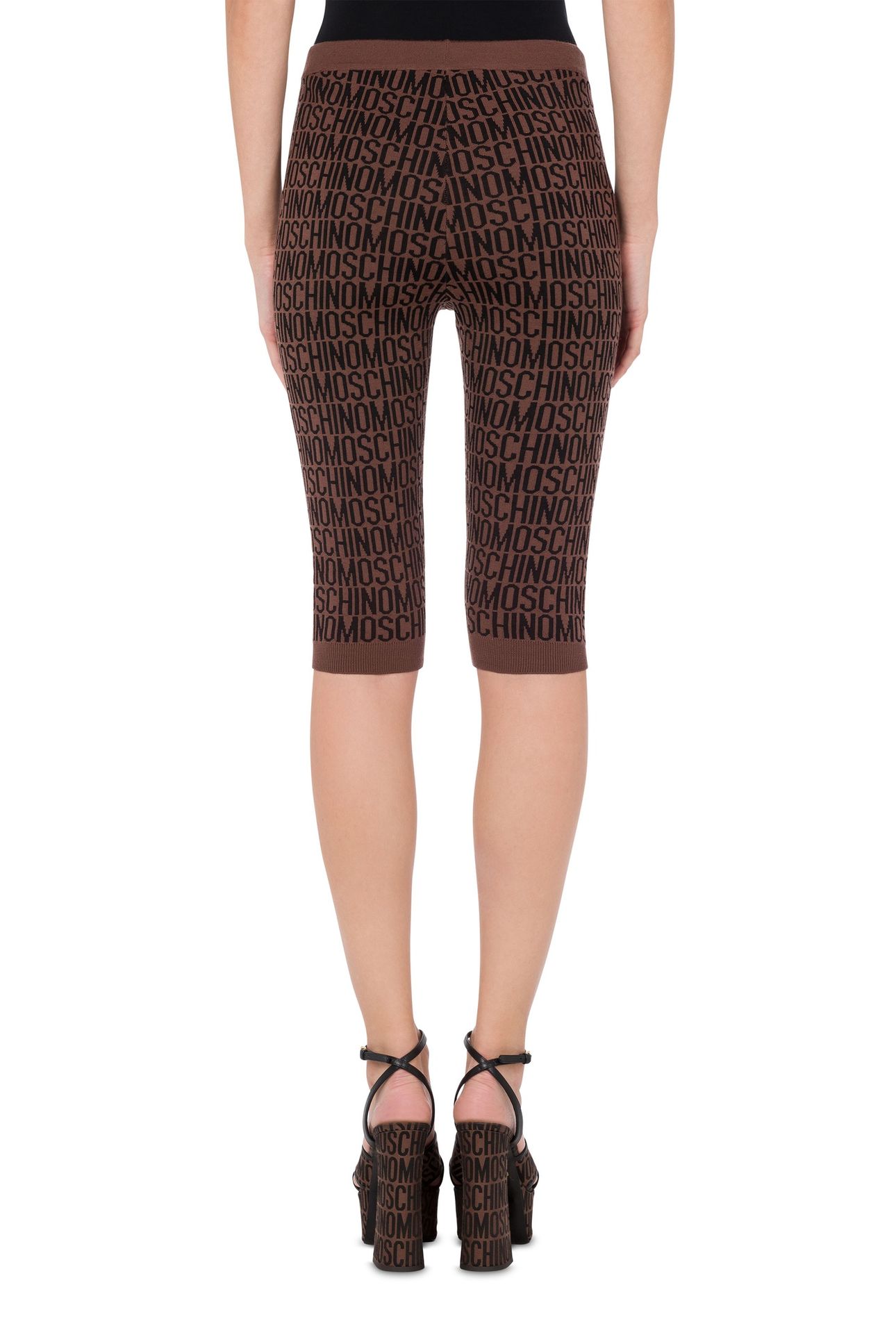 ALLOVER LOGO WOOL LEGGINGS BROWN 2