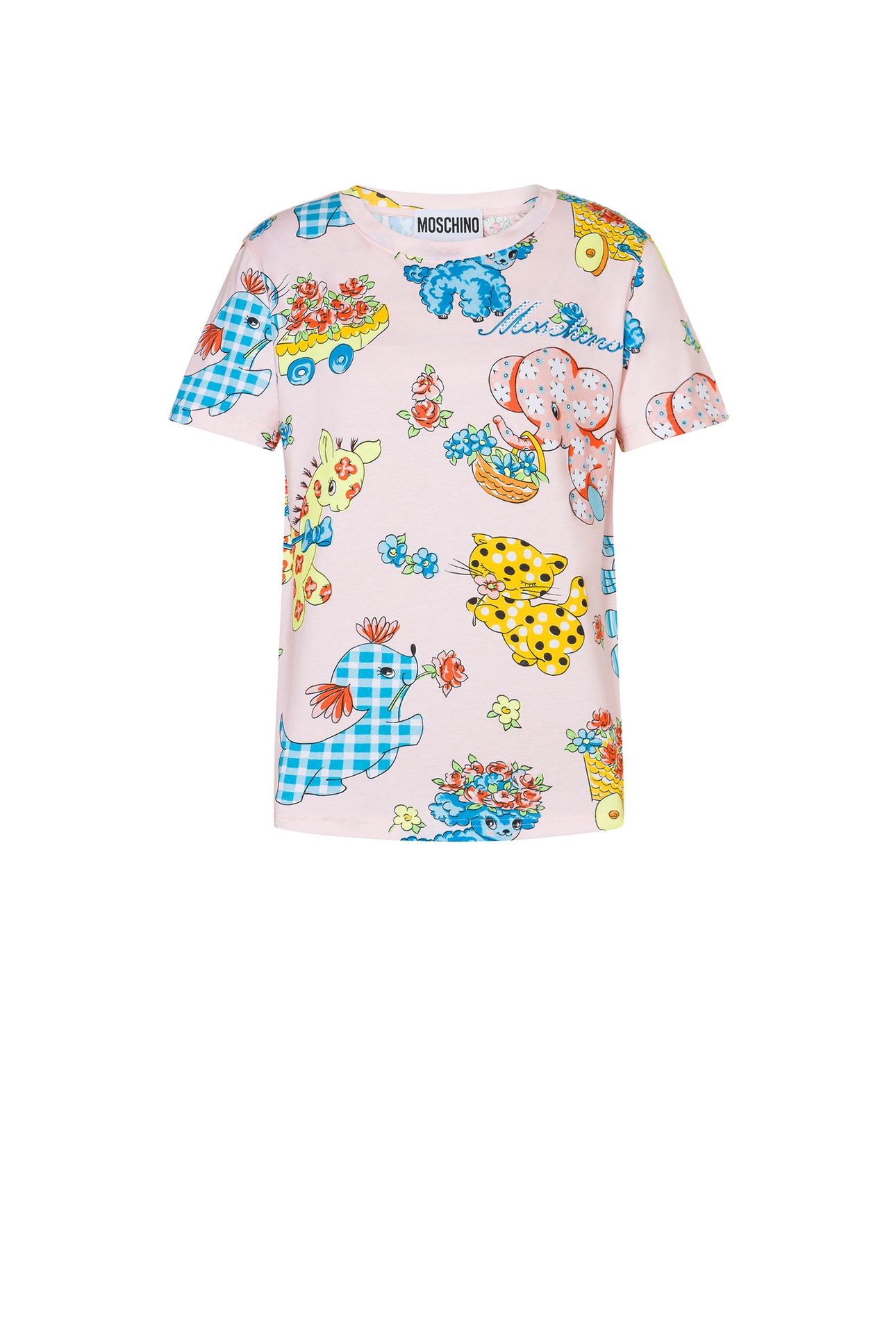 T-SHIRT IN JERSEY CALICO ANIMALS PINK 3