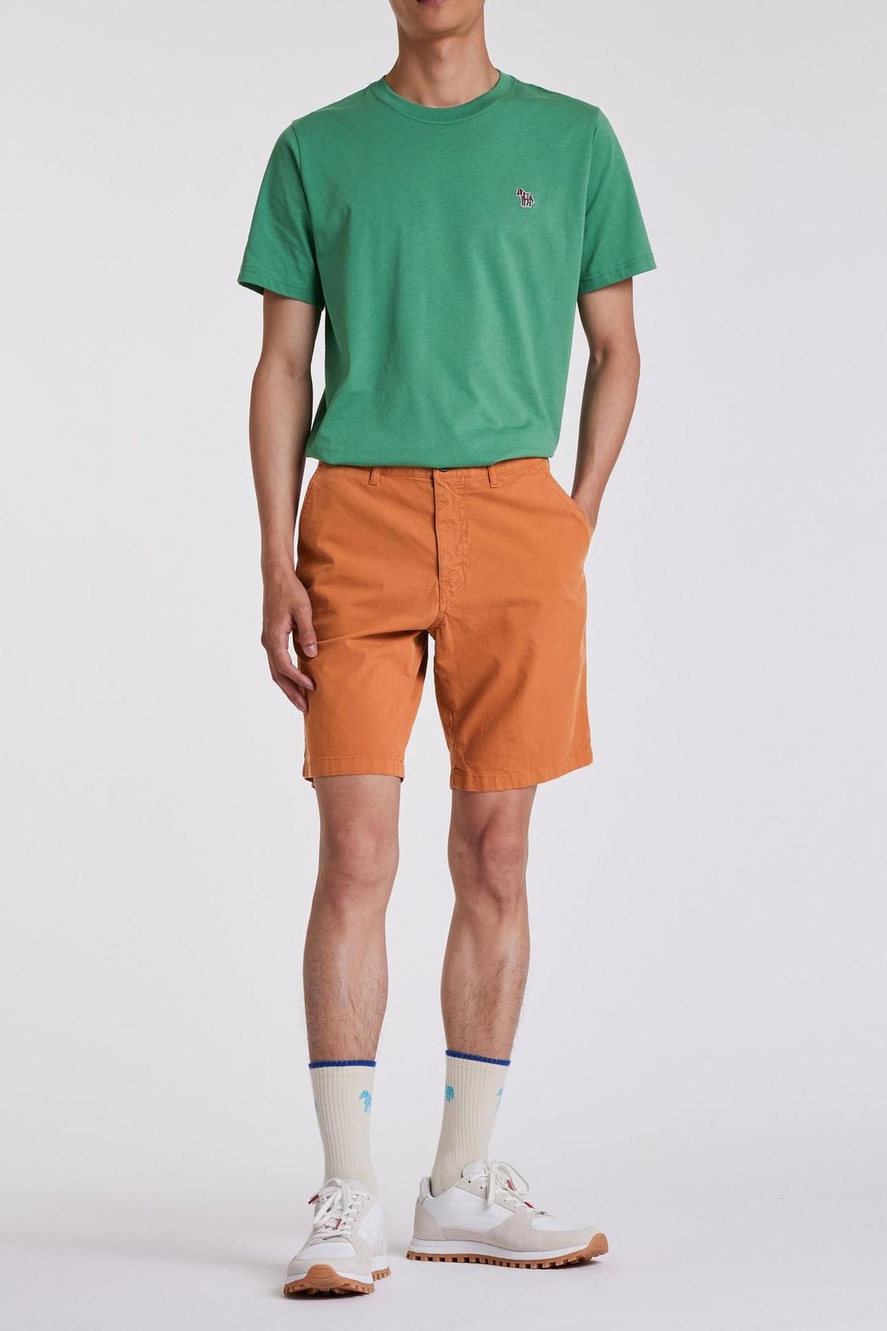 MENS SHORT ZEBRA EMB LIGHT RUST 3