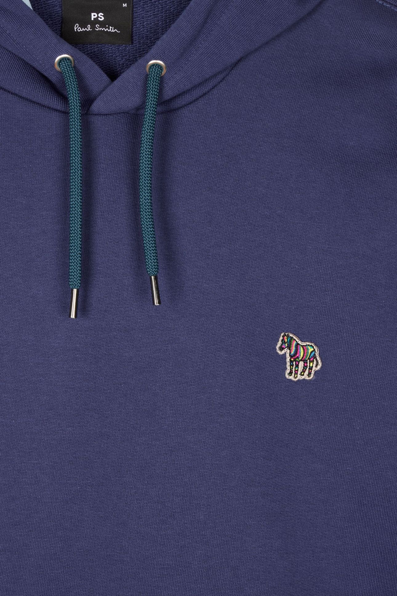 MENS REG FIT HOODY ZEBRA INDIGO 5