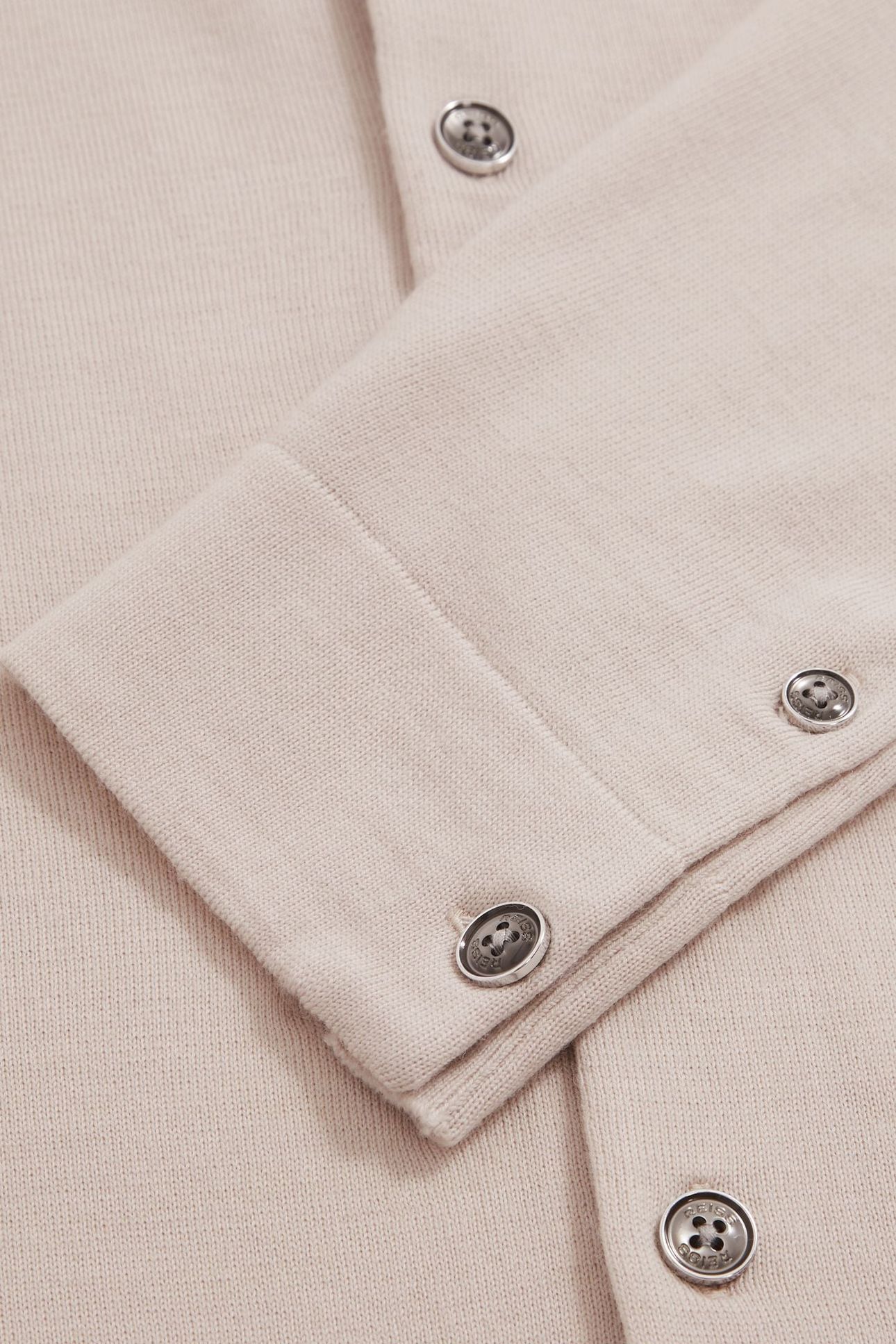 LS BUTTON THROUGH MERINO WOOL CARDIGAN BEIGE 6