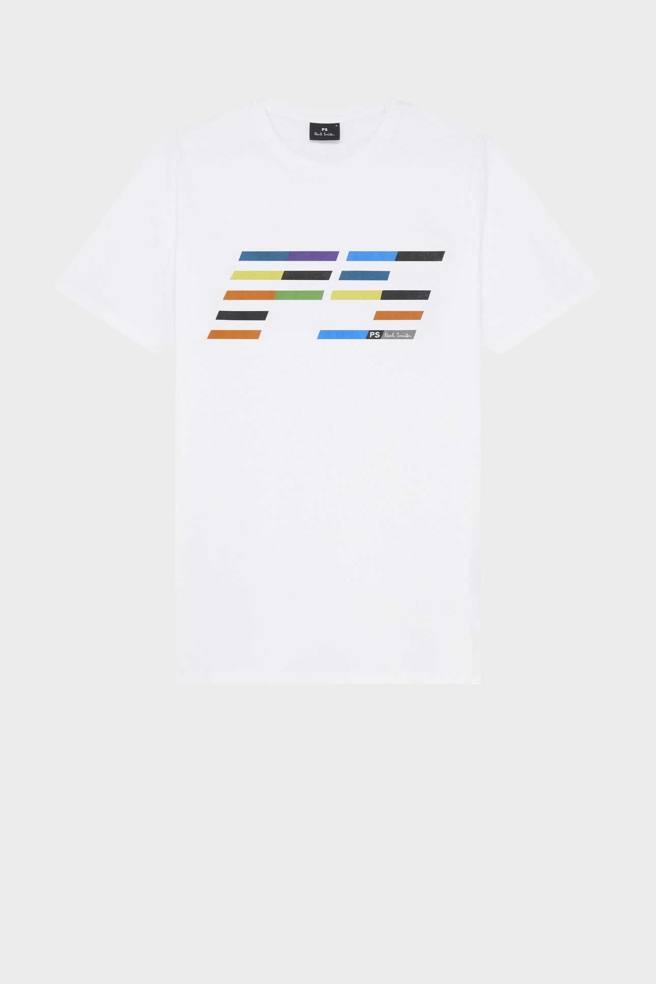 MENS REG FIT SS TSHIRT PS SLANT LOGO WHITE 2