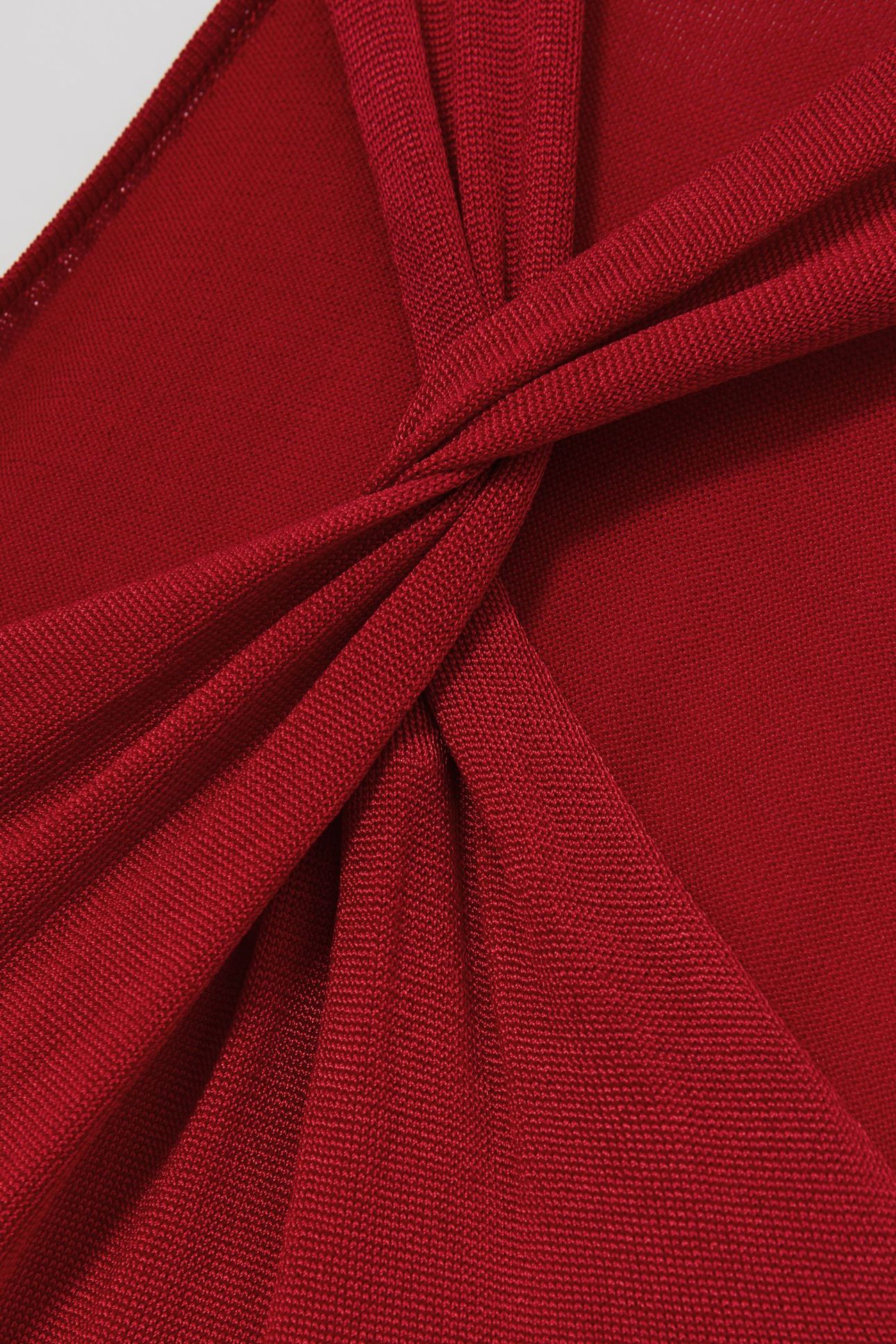 CUT OUT KNITTED MIDI DRESS RED 6